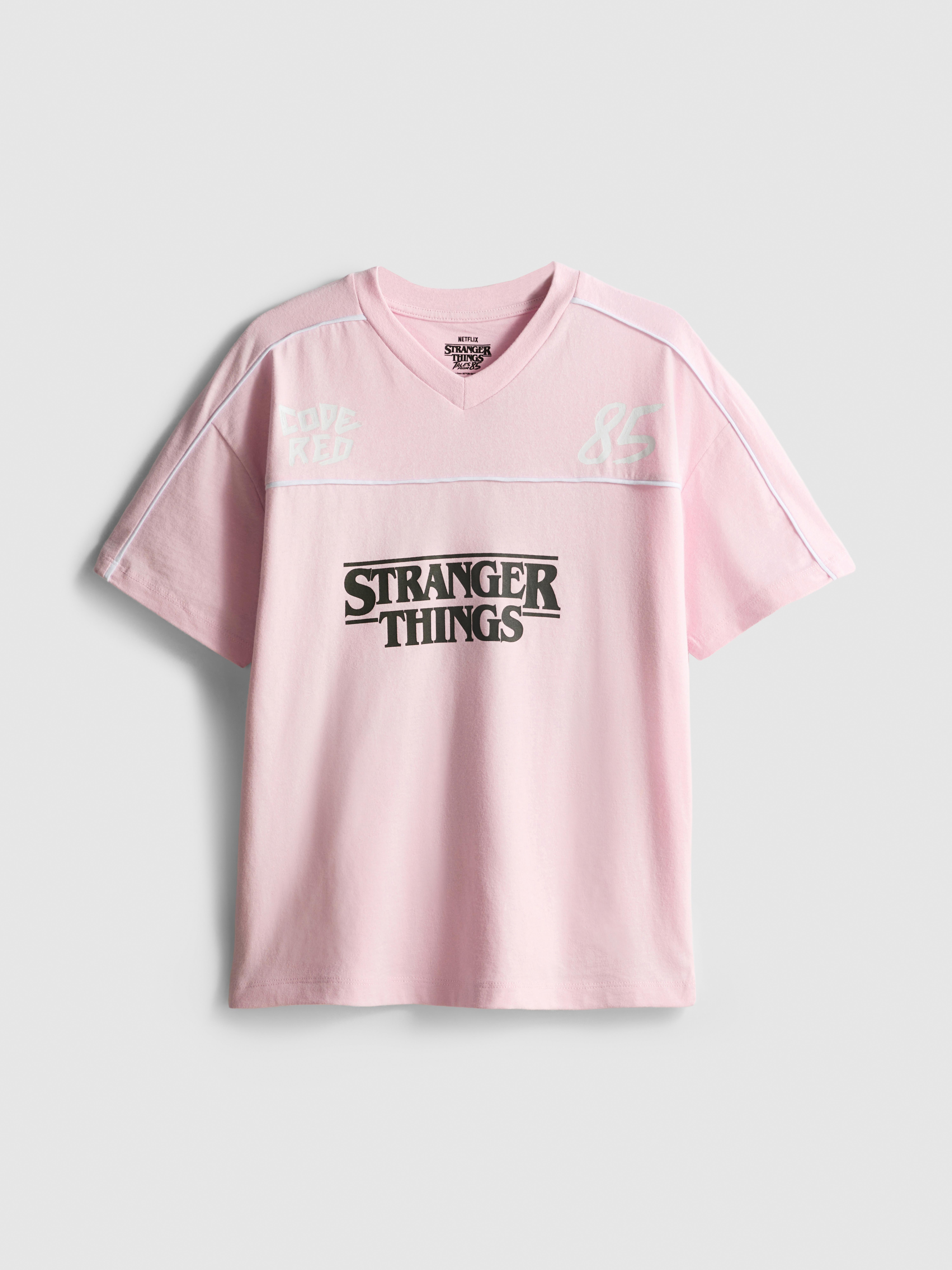 Girls Light Pink 7-15yrs | Stranger Things Jersey | Penneys