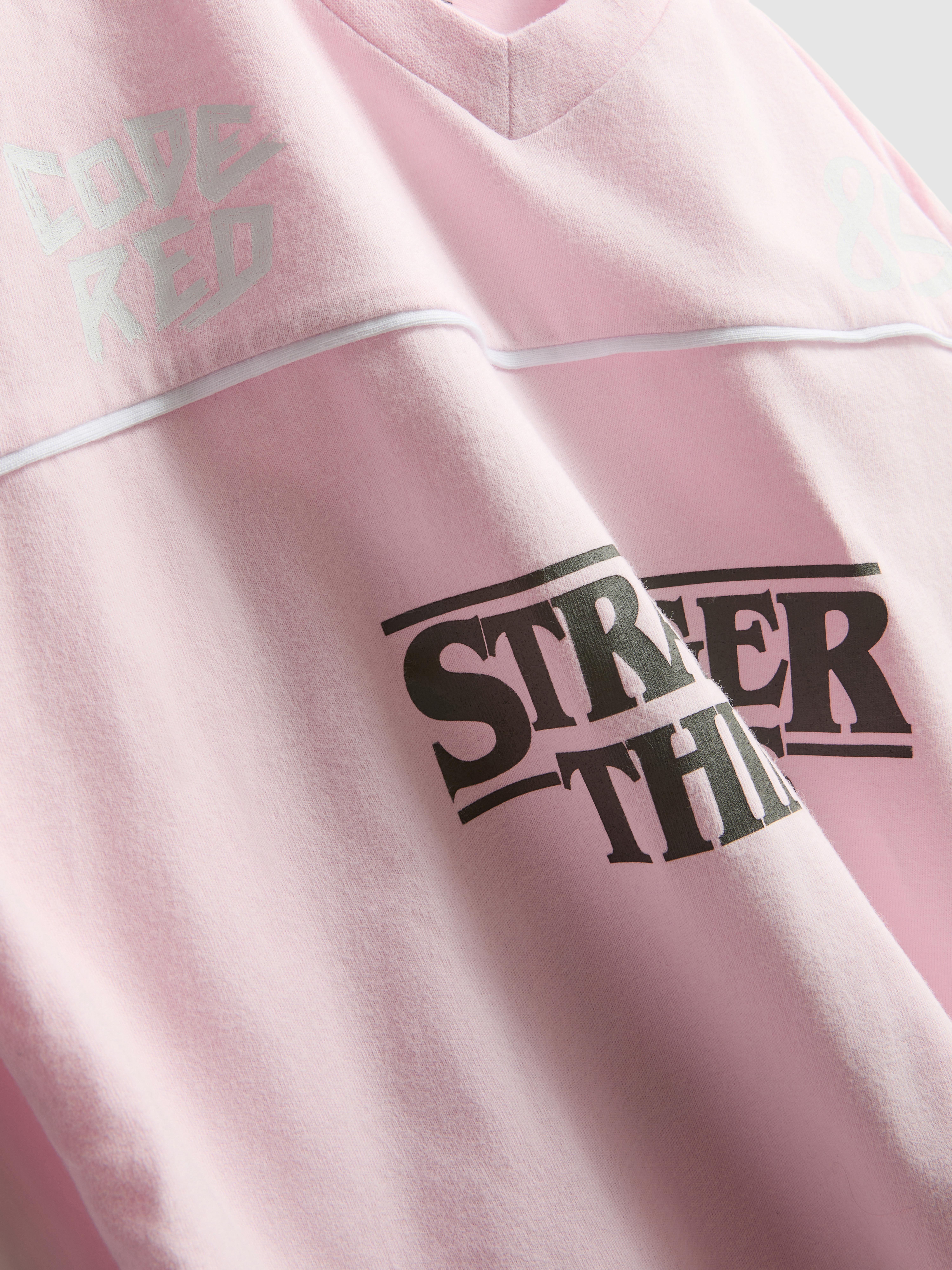 Girls Light Pink 7-15yrs | Stranger Things Jersey | Primark