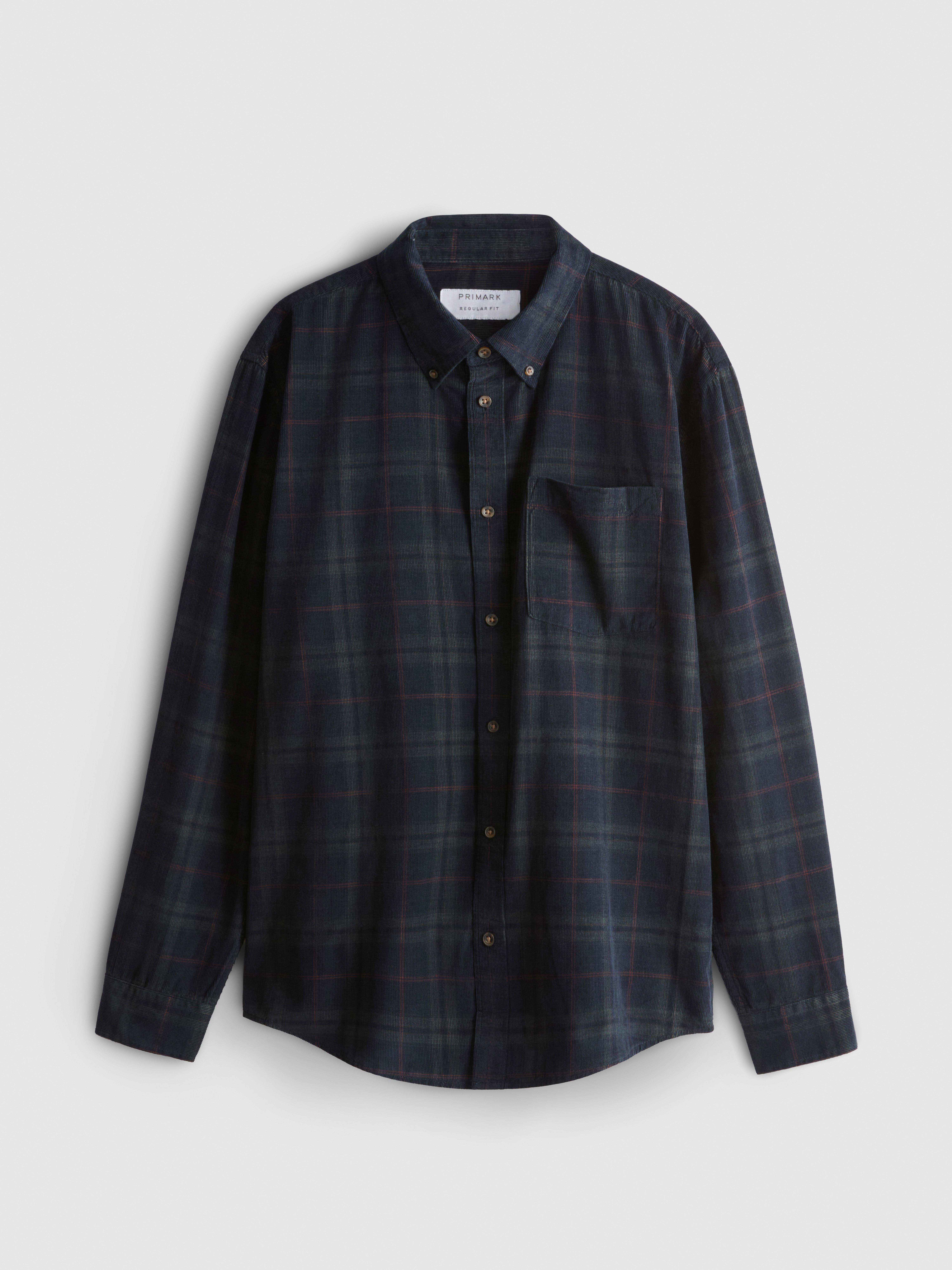Pure Cotton Check Button-Down Shirt