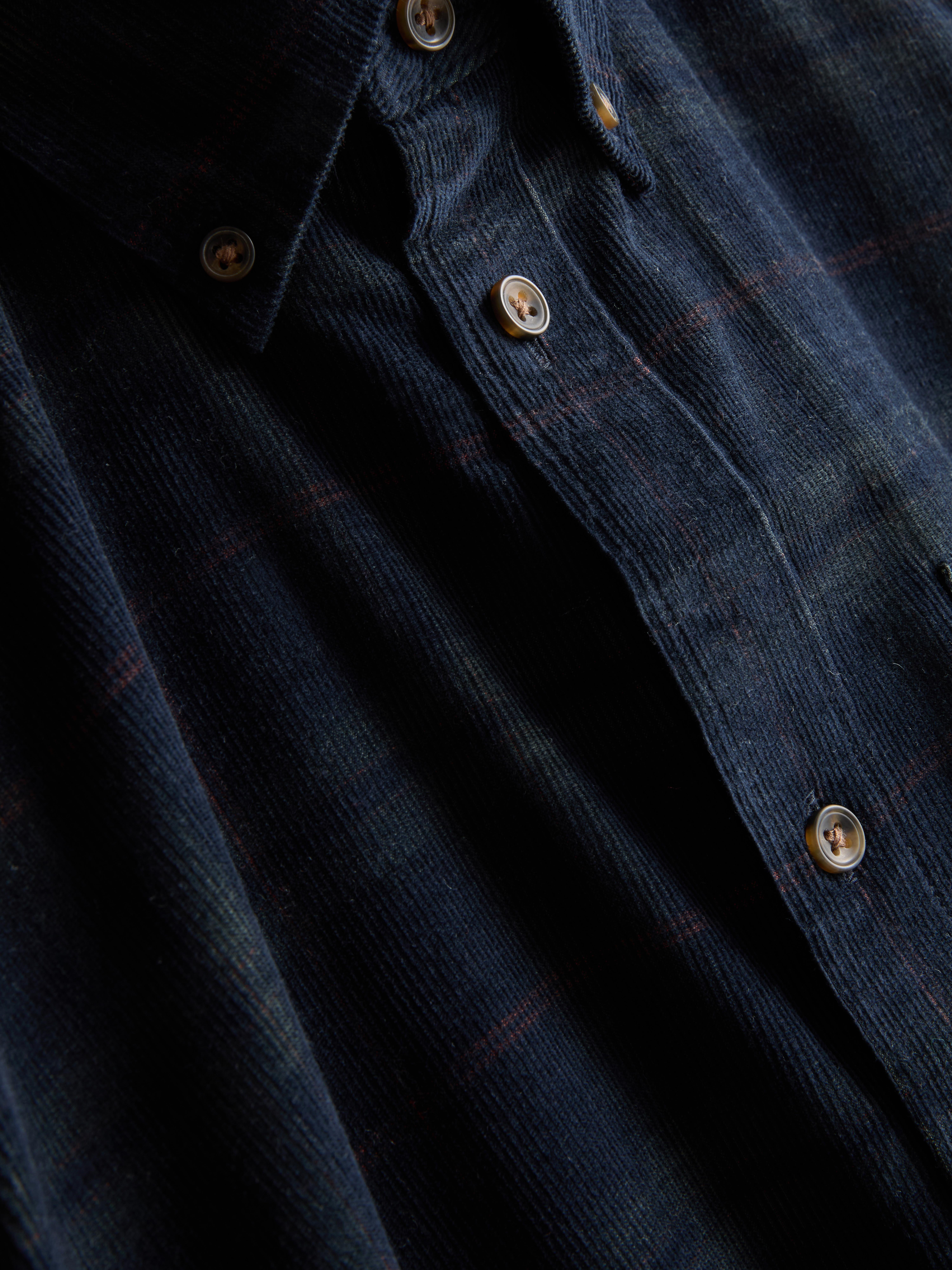 Pure Cotton Check Button-Down Shirt