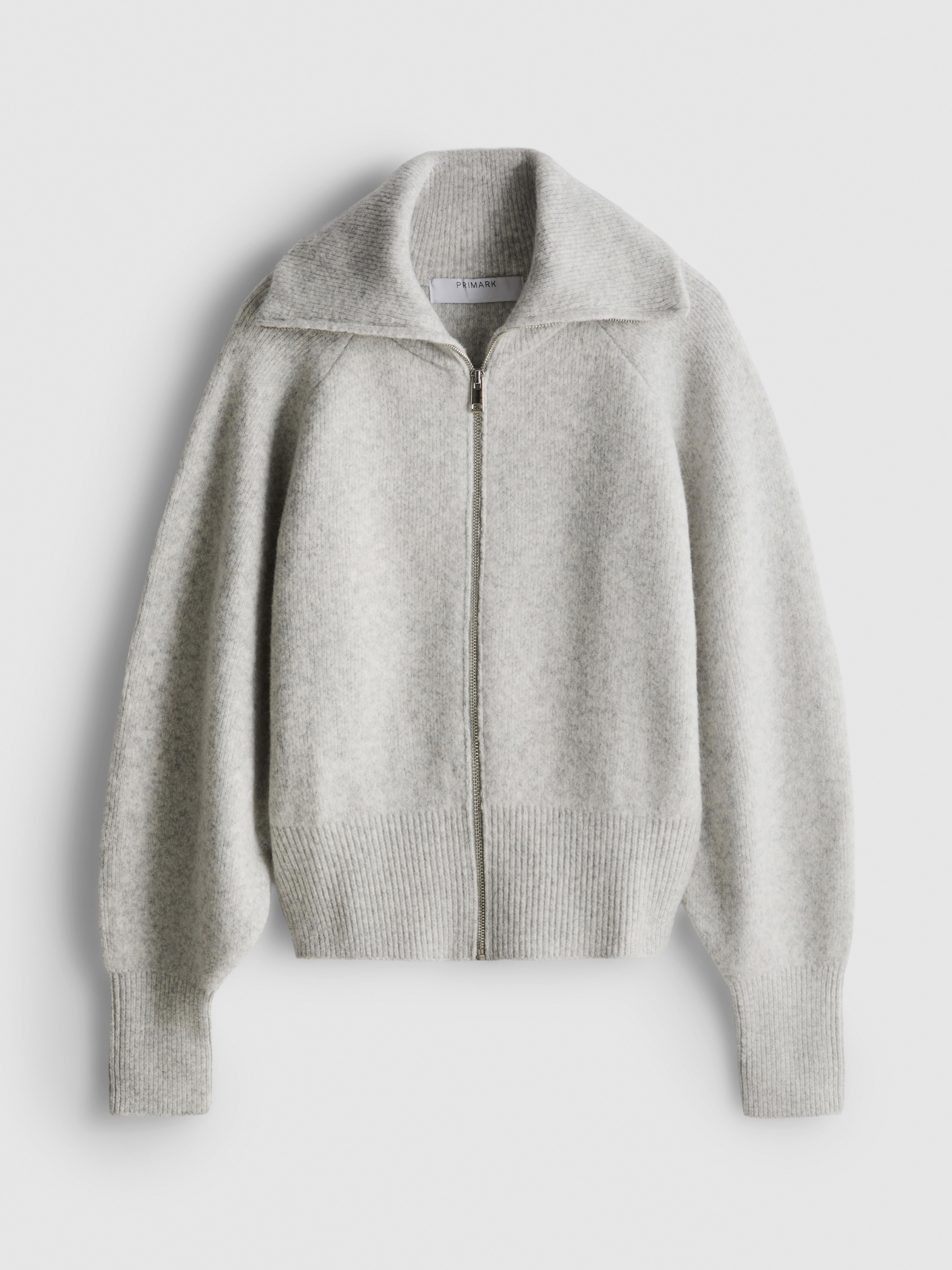 Knitted Zip Through Cardigan