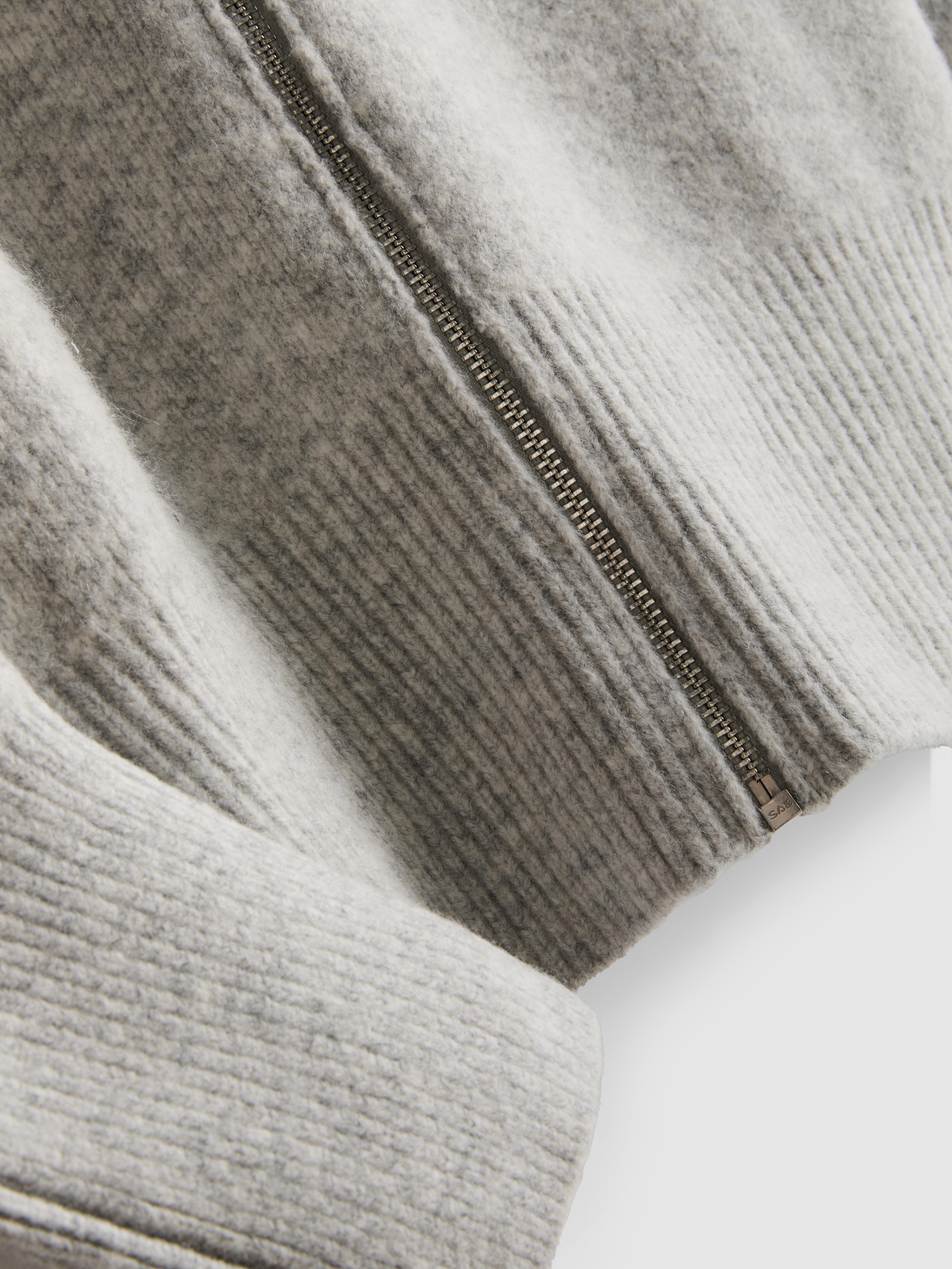 Knitted Zip Through Cardigan
