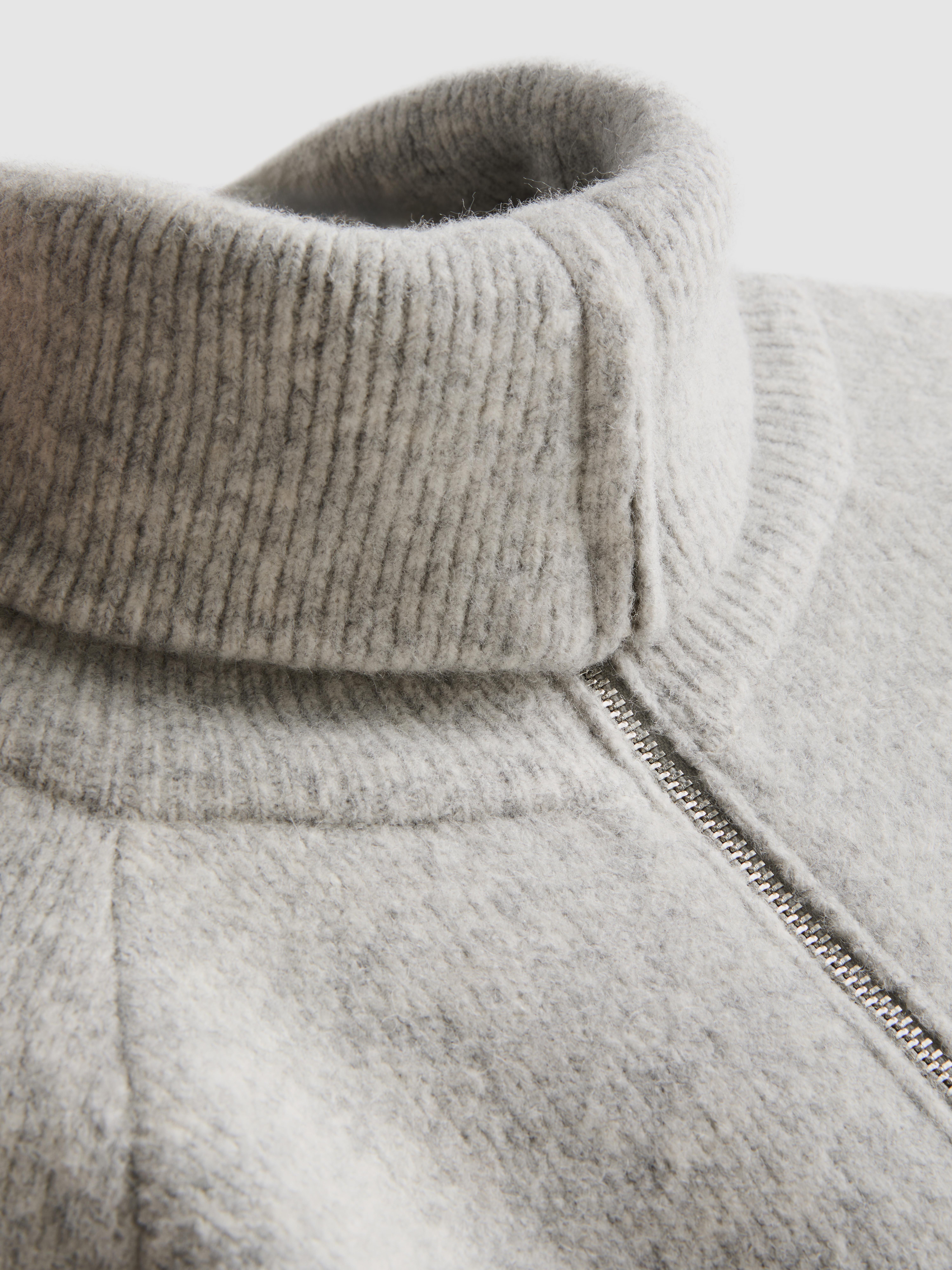 Knitted Zip Through Cardigan