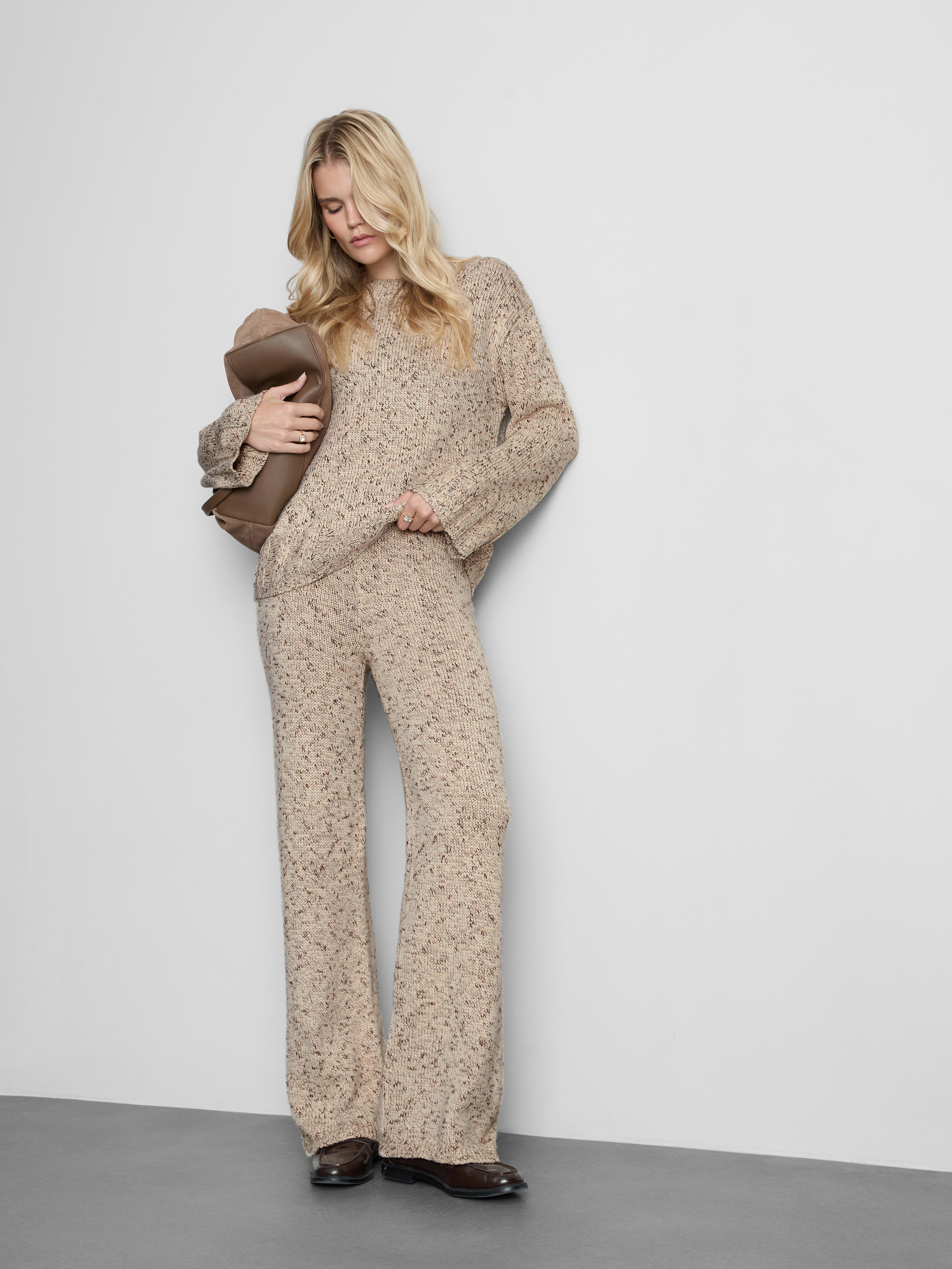 Knitted Marl Crew Neck Sweater