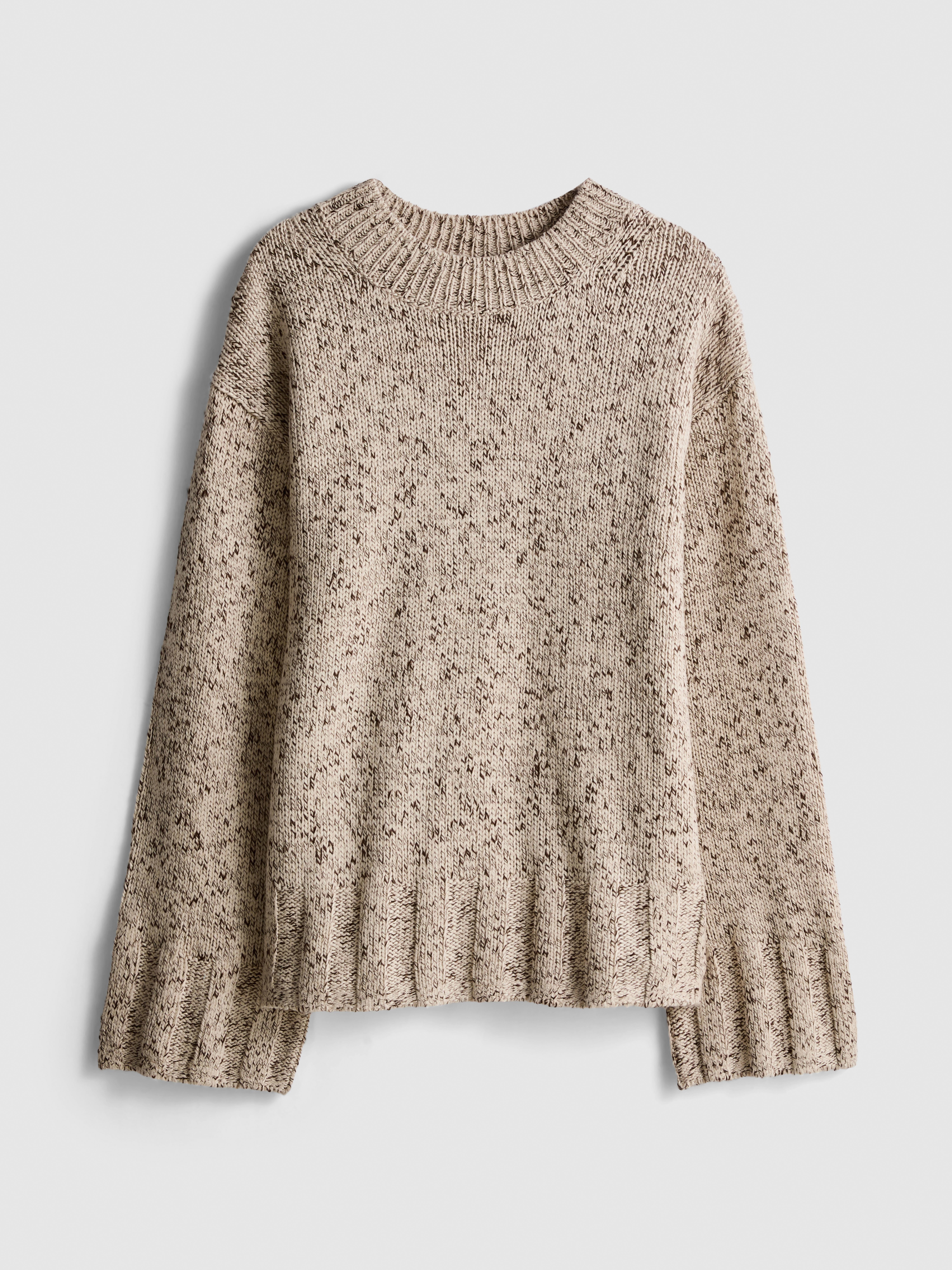 Knitted Marl Crew Neck Sweater
