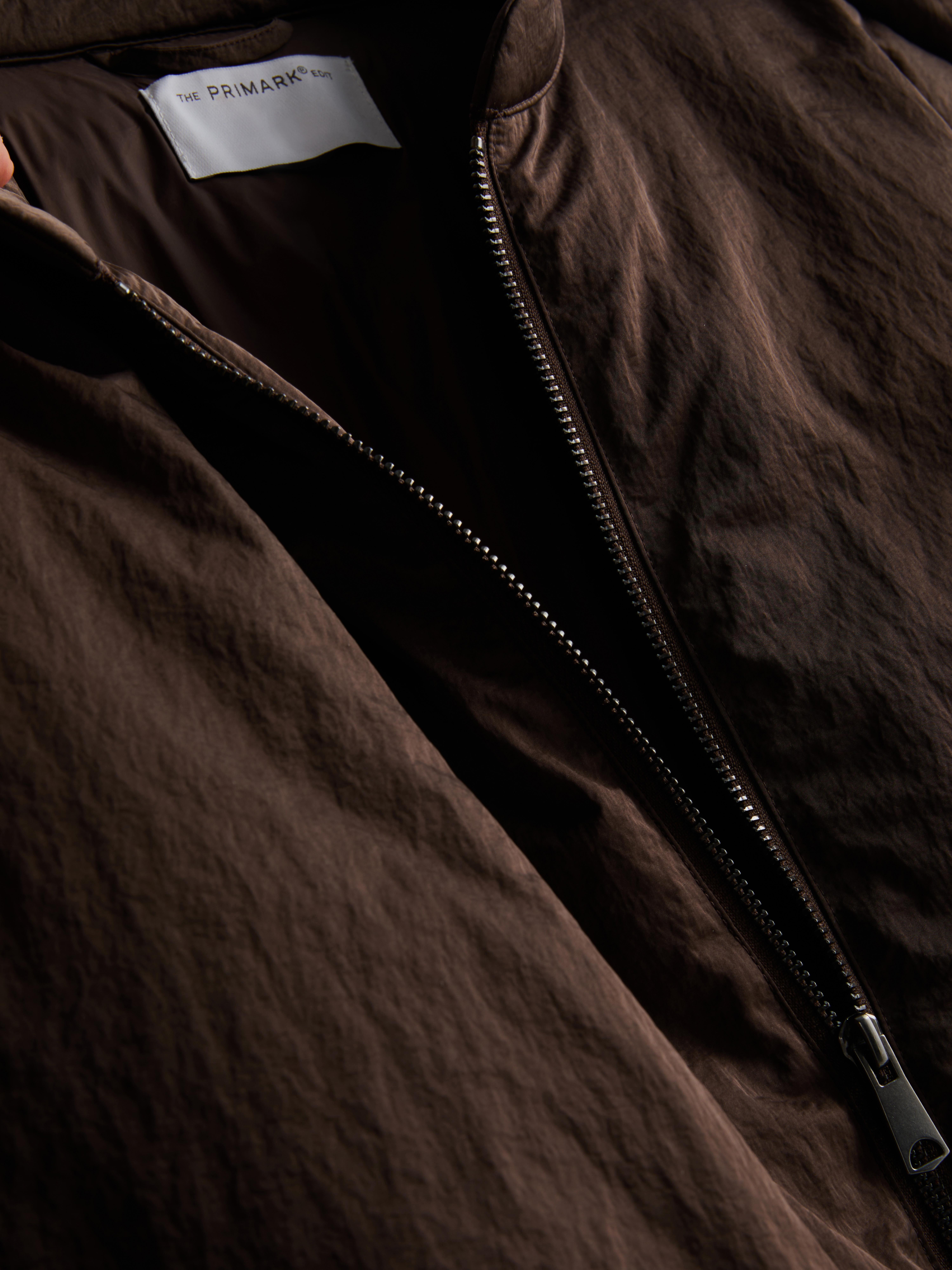 The Edit Scarf-Detail Puffer Jacket