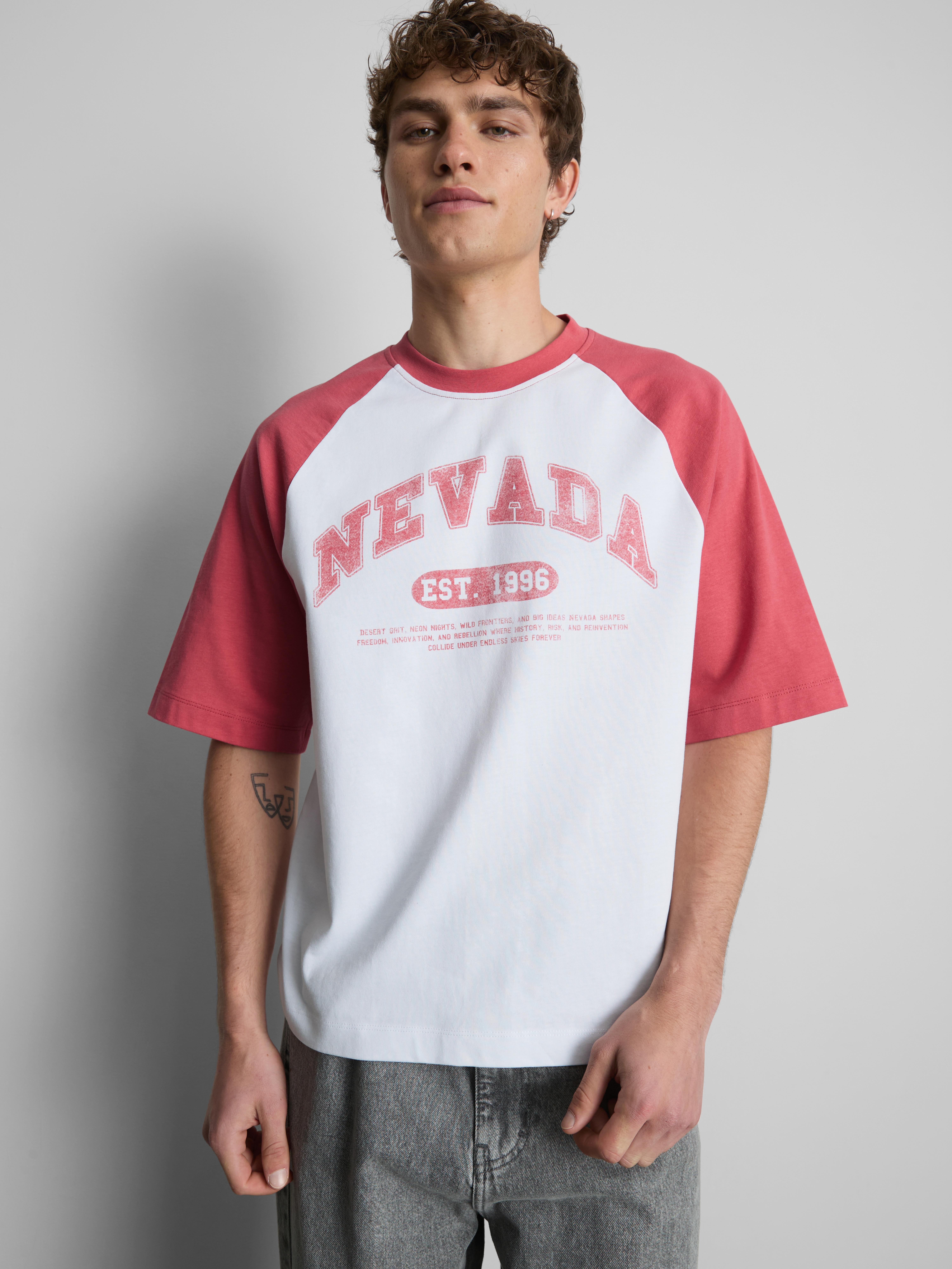 Tricou cu mâneci raglan Nevada - Roșu - Bărbați | Primark