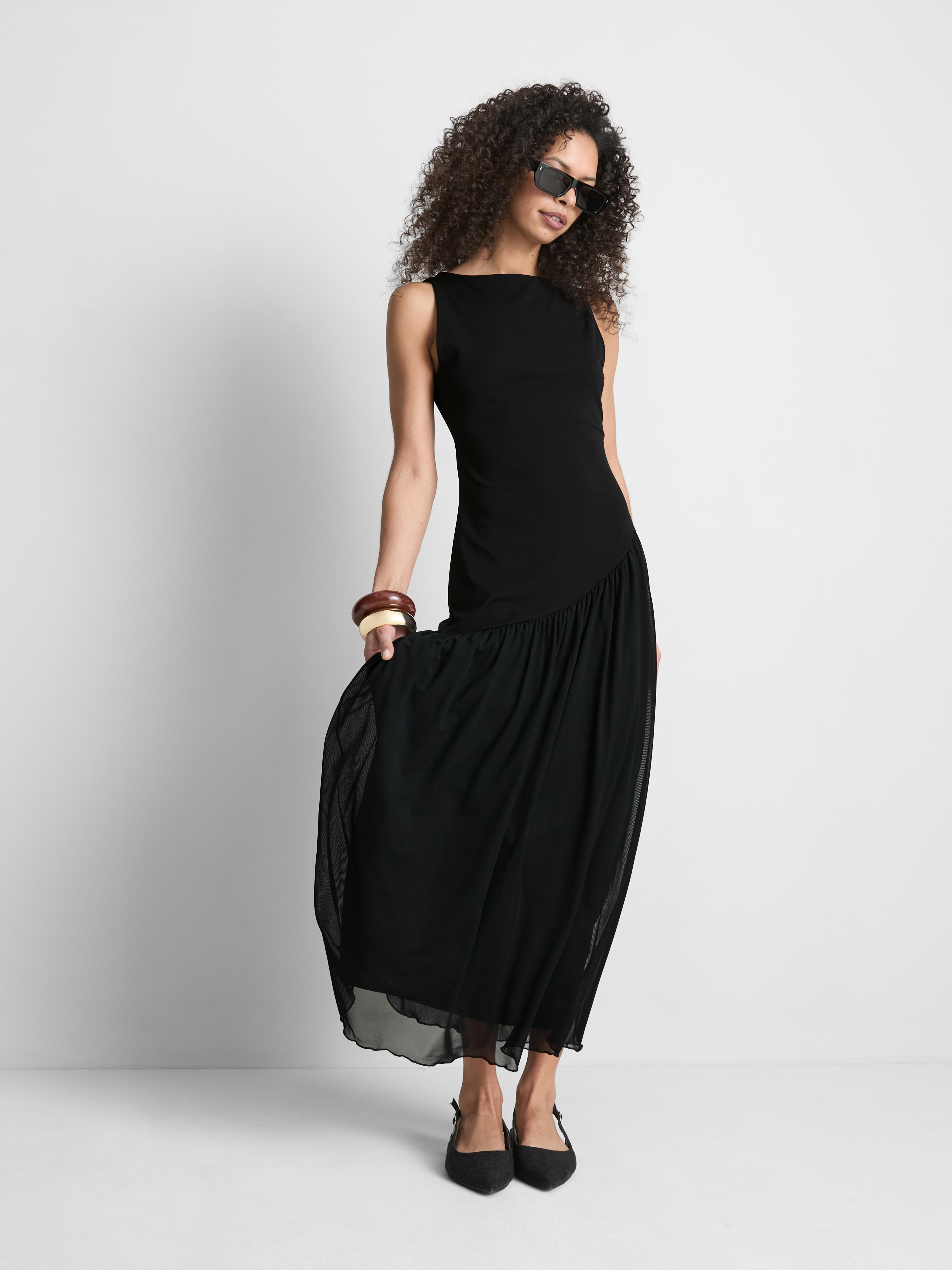 long black dress primark Womens Black V-Neck Button Through Maxi Dress