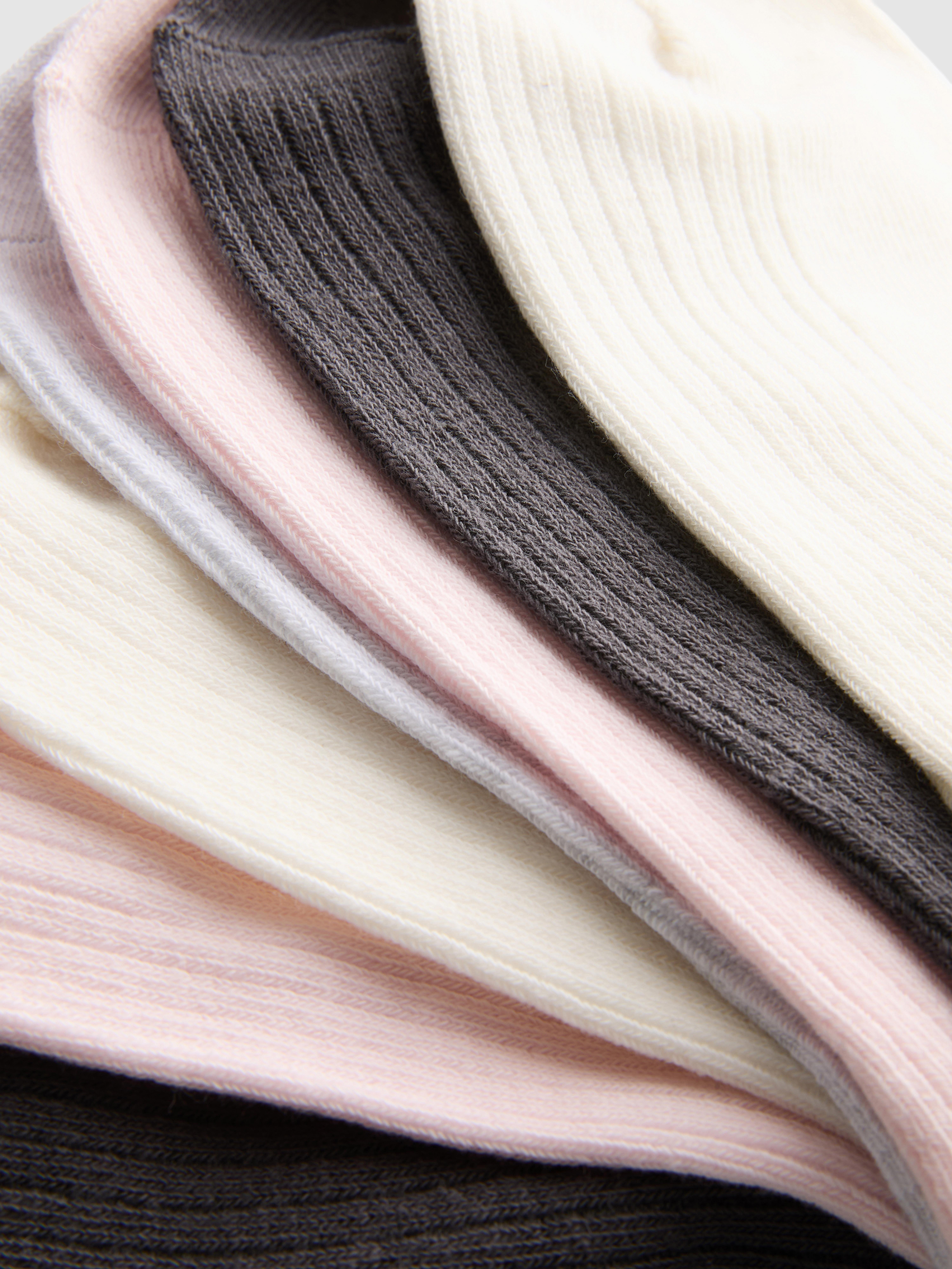 7pk Ribbed Cotton Rich Sneaker Socks