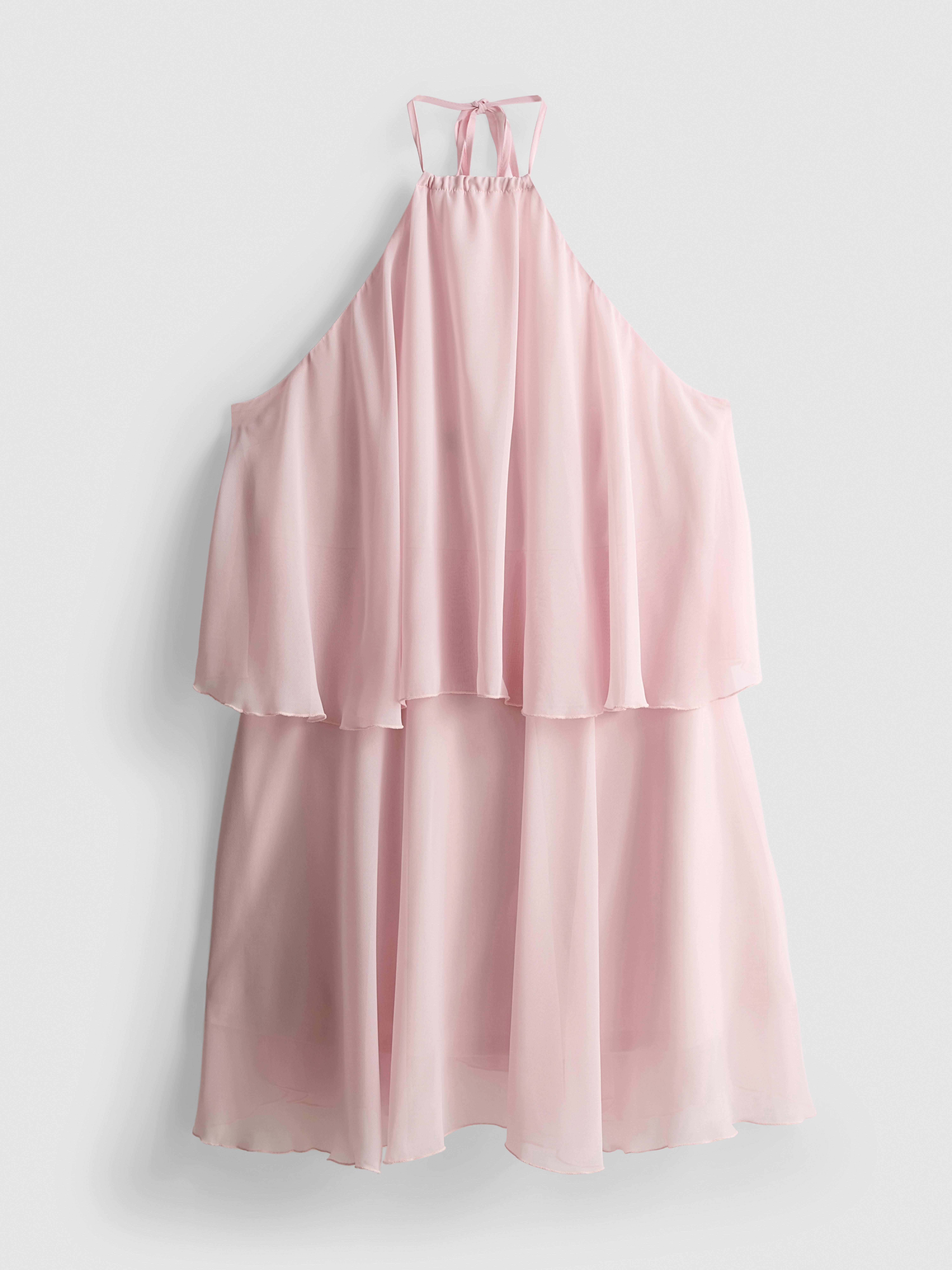 Tiered Chiffon Mini Dress