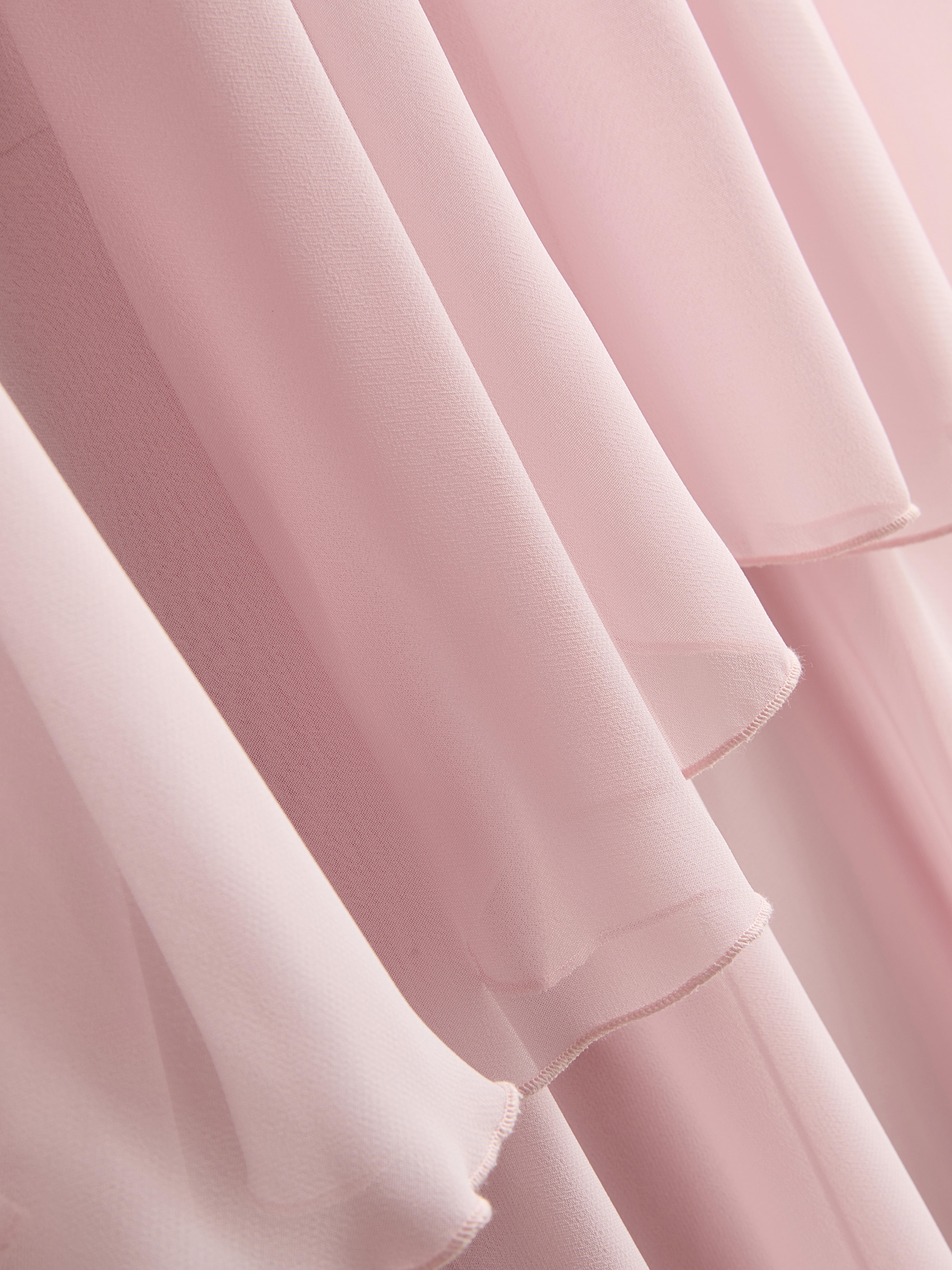 Tiered Chiffon Mini Dress