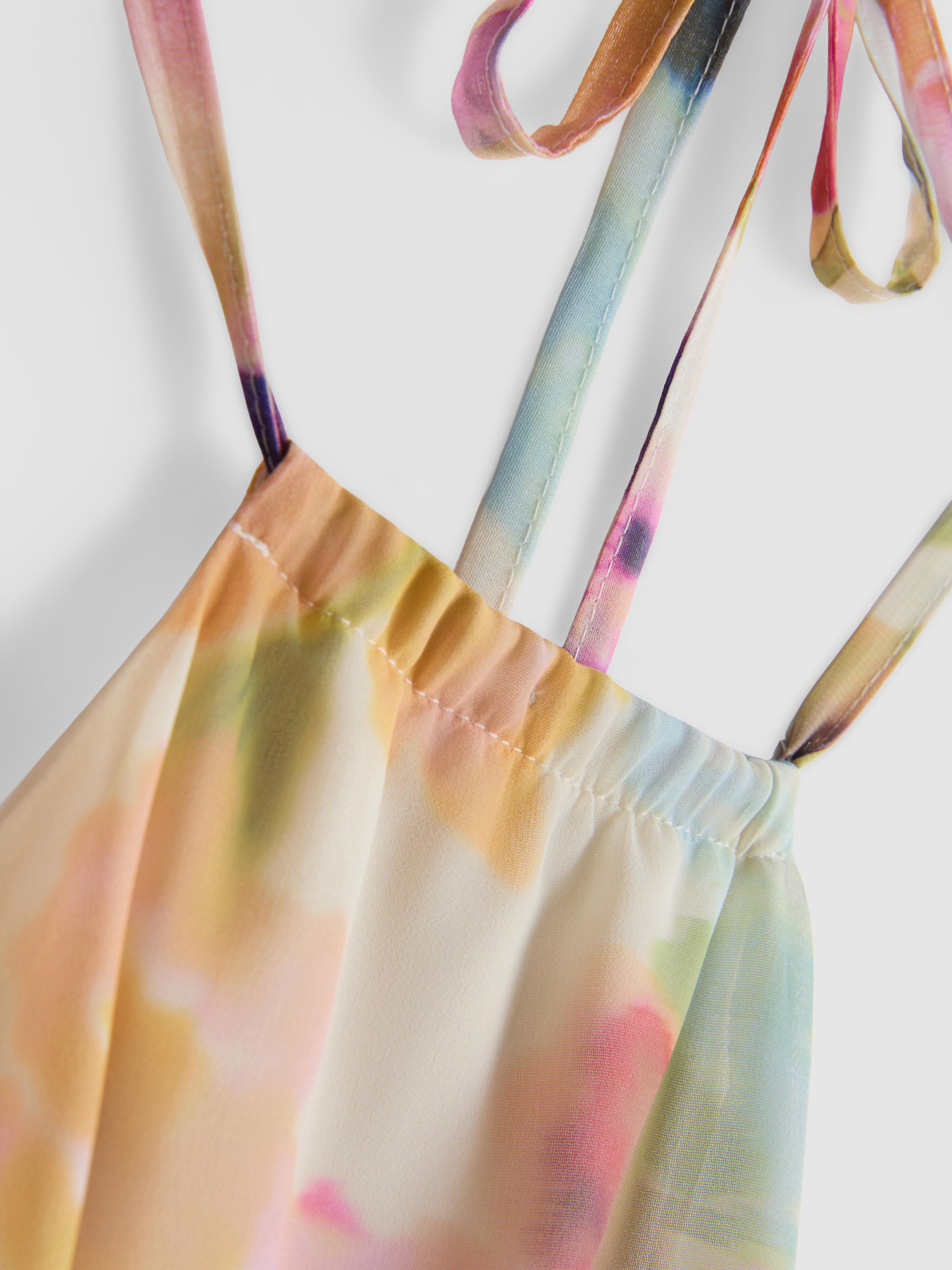 Tiered Chiffon Mini Dress