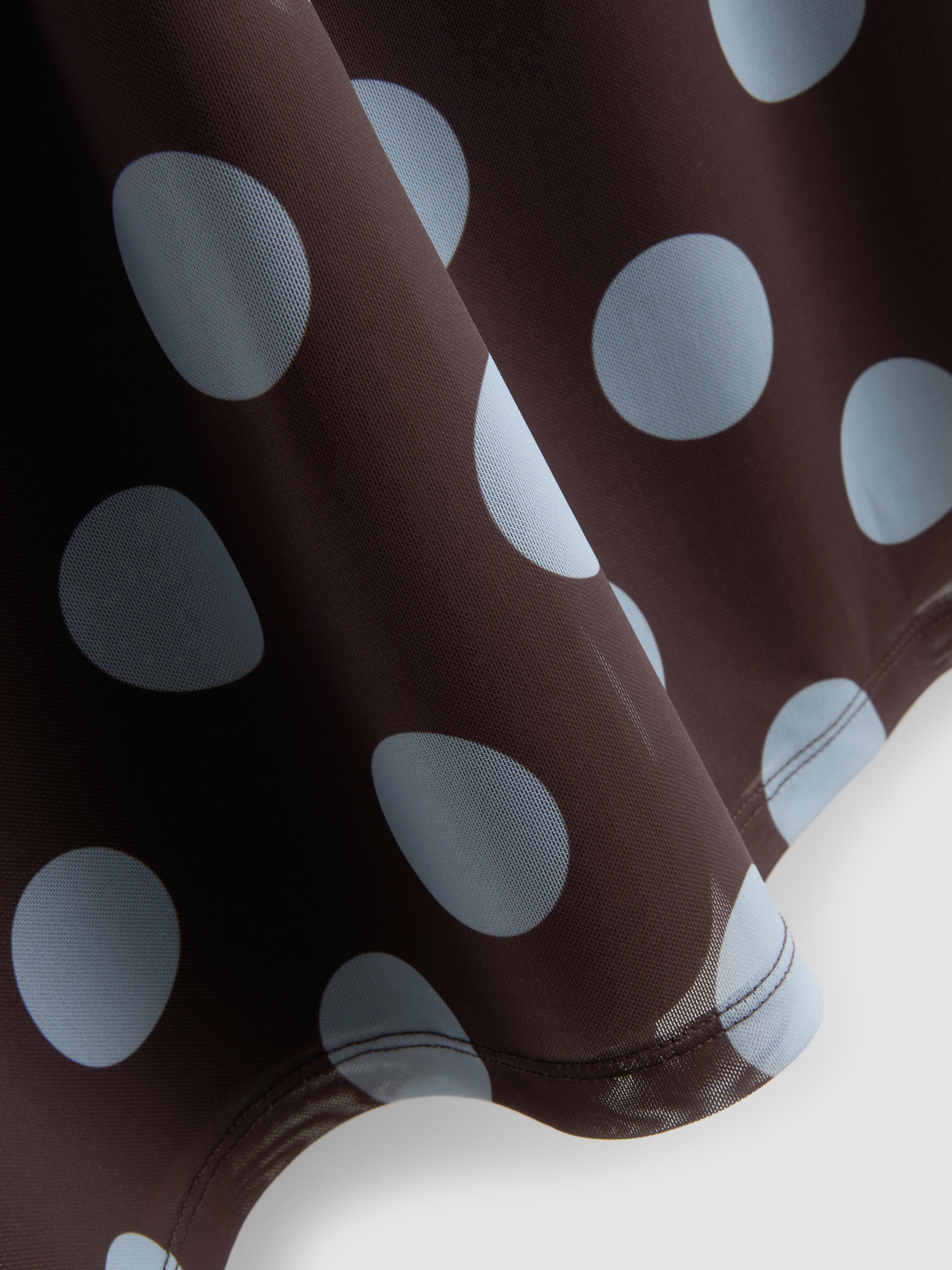 Polka Dot Cowl Neck Midi Dress