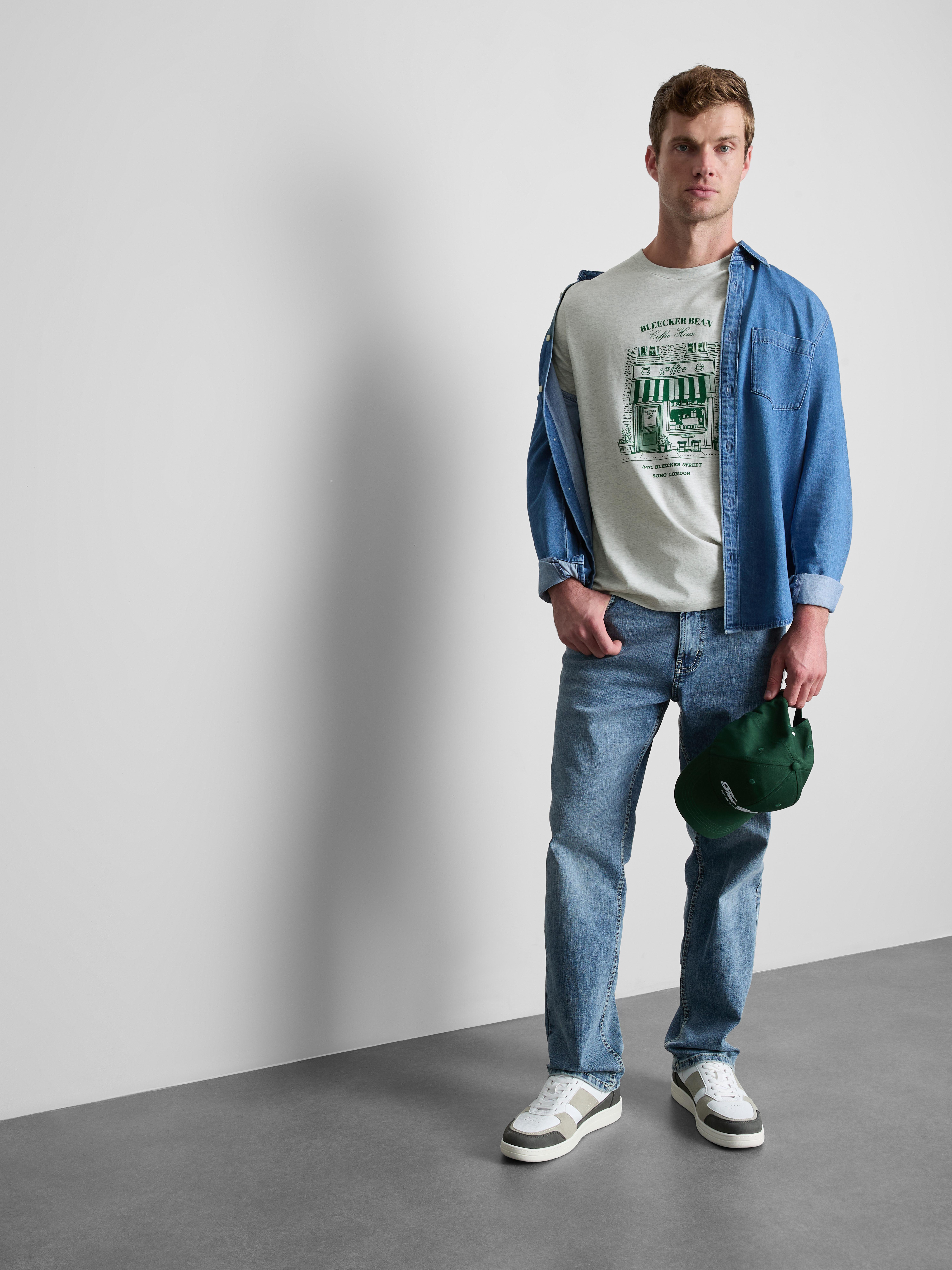 Pure Cotton Coffee Shop Graphic T-Shirt