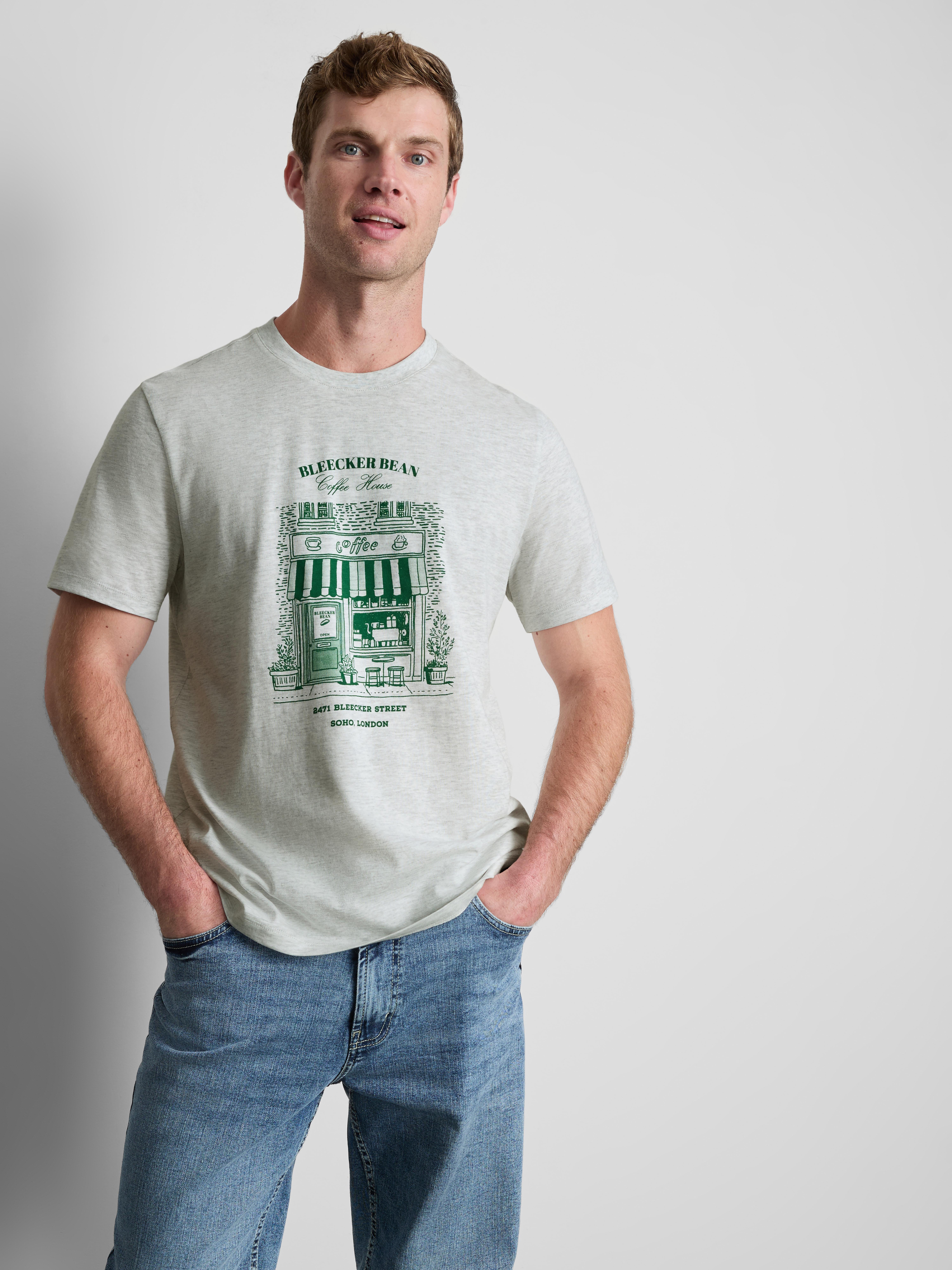 Pure Cotton Coffee Shop Graphic T-Shirt