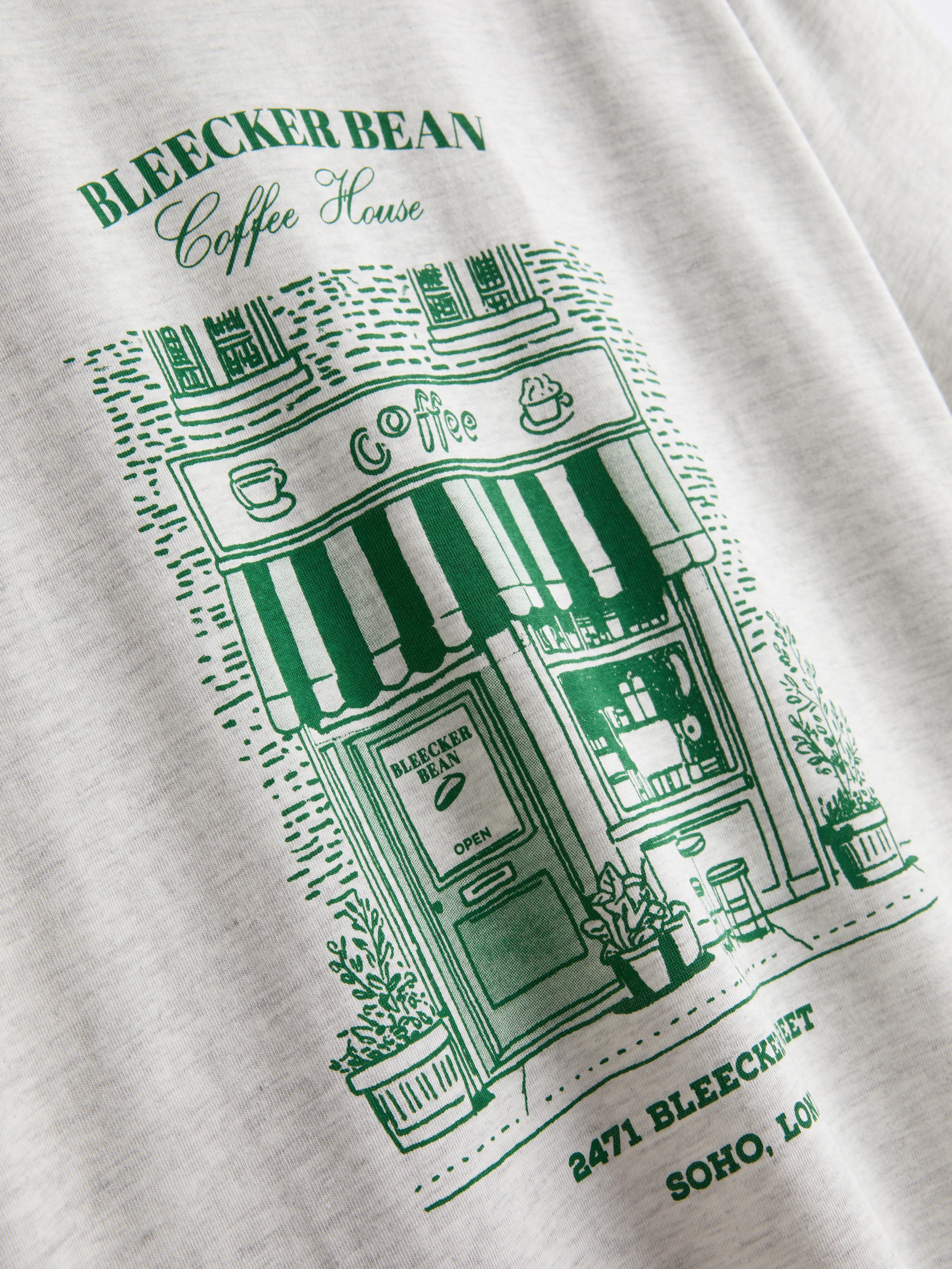 Pure Cotton Coffee Shop Graphic T-Shirt
