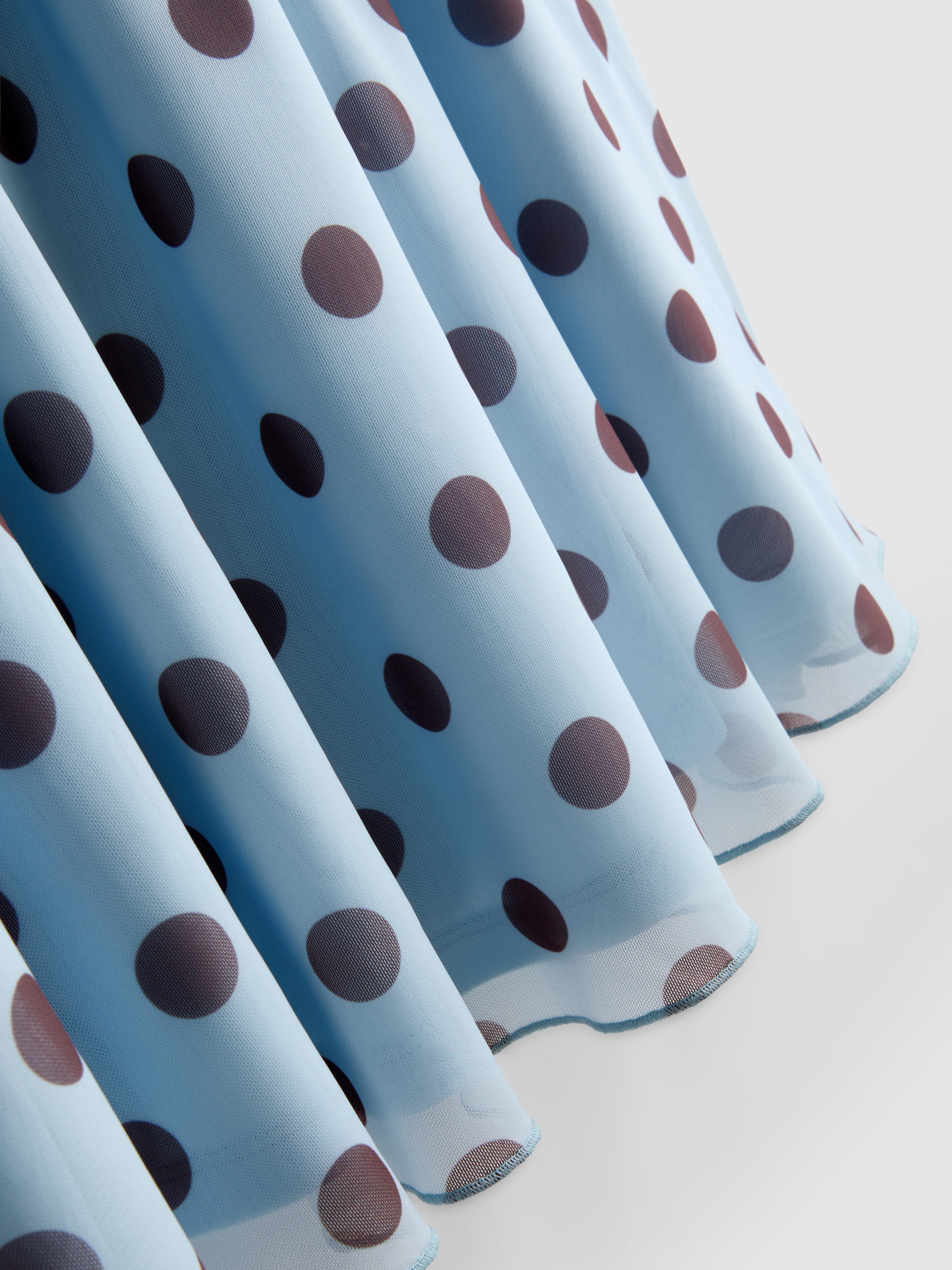 Polka Dot Mesh Halterneck Mini Dress