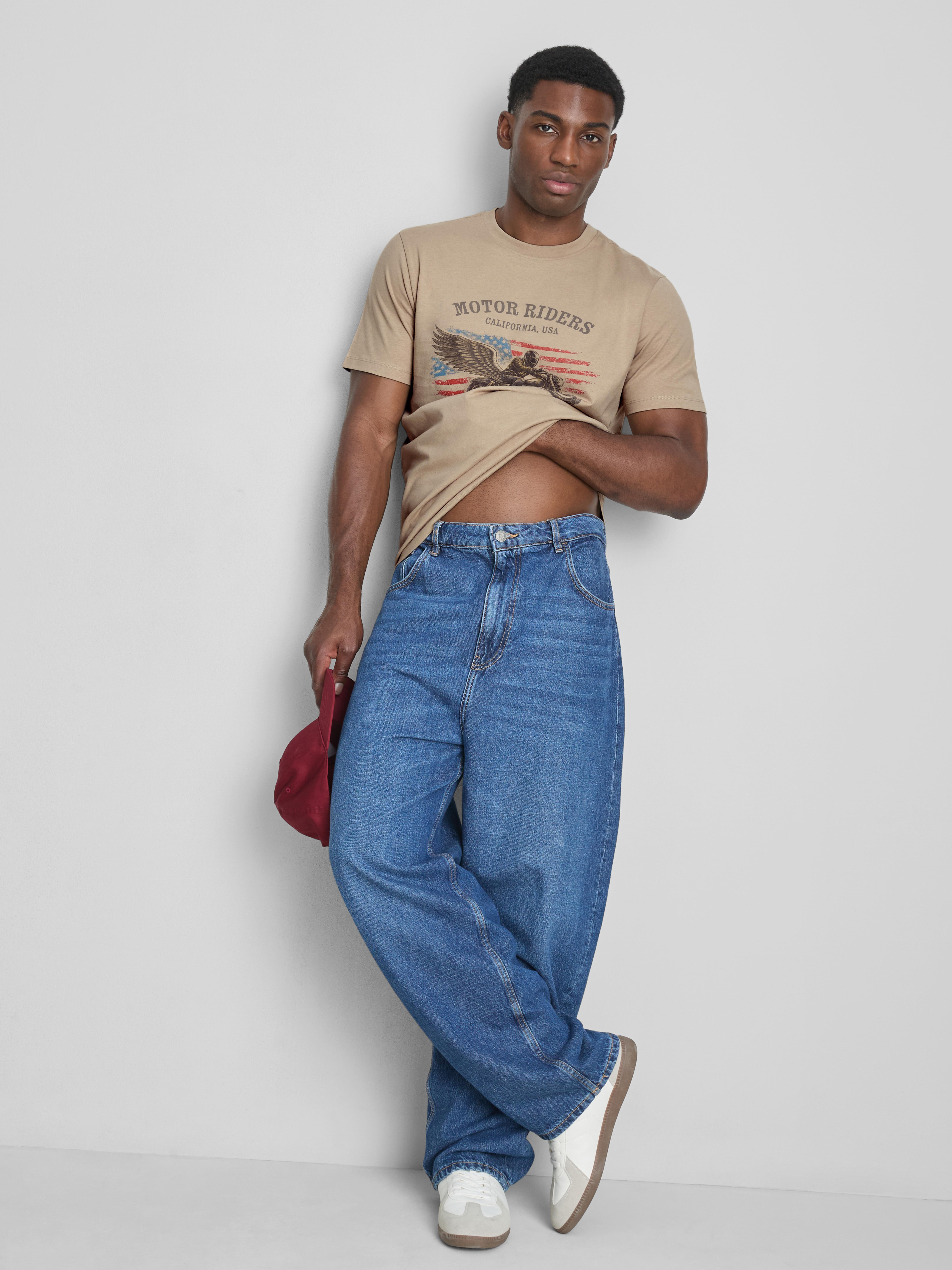 Pure Cotton Motor Riders Graphic T-Shirt