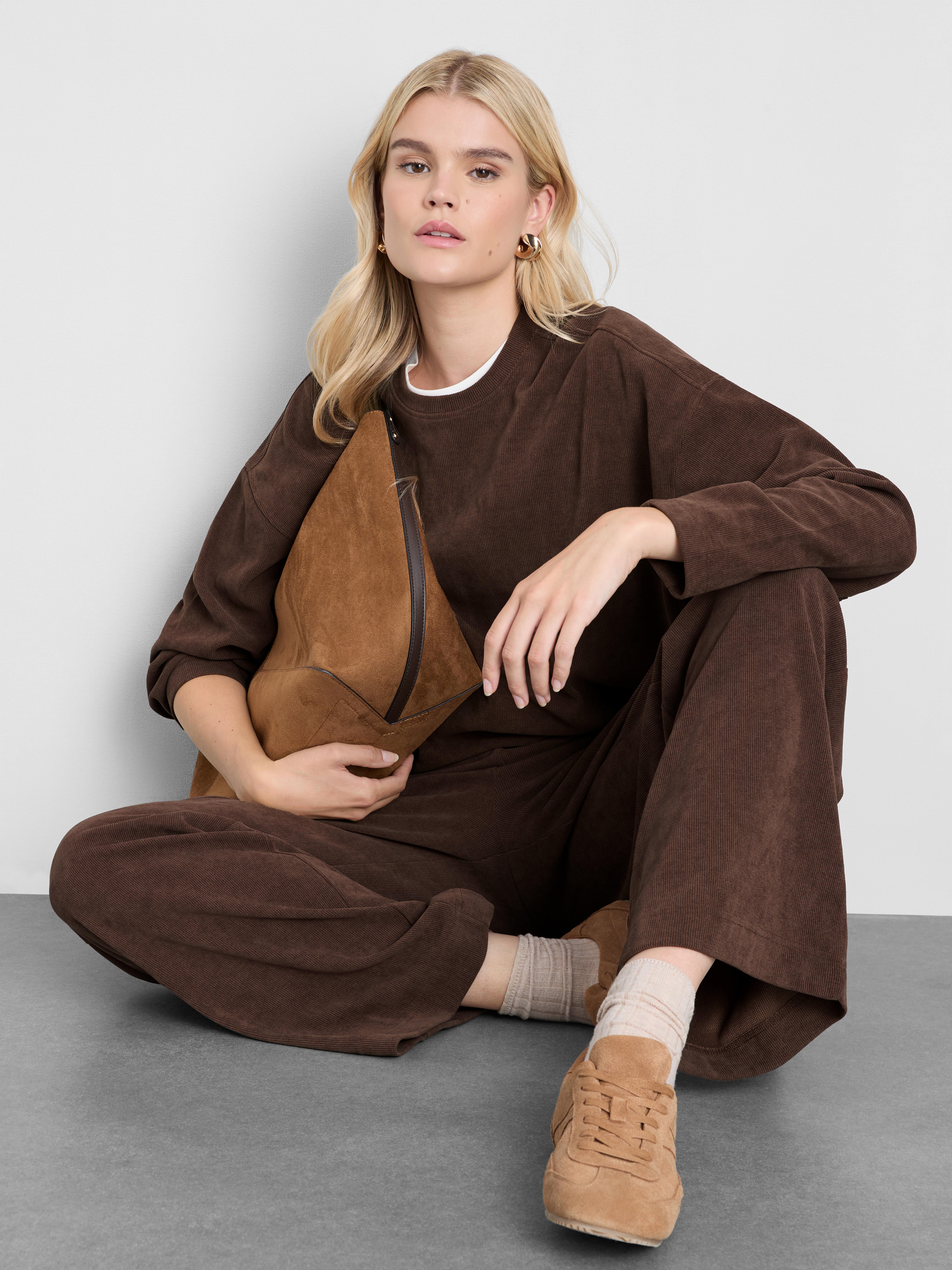 Ribbed Straight Leg Joggers