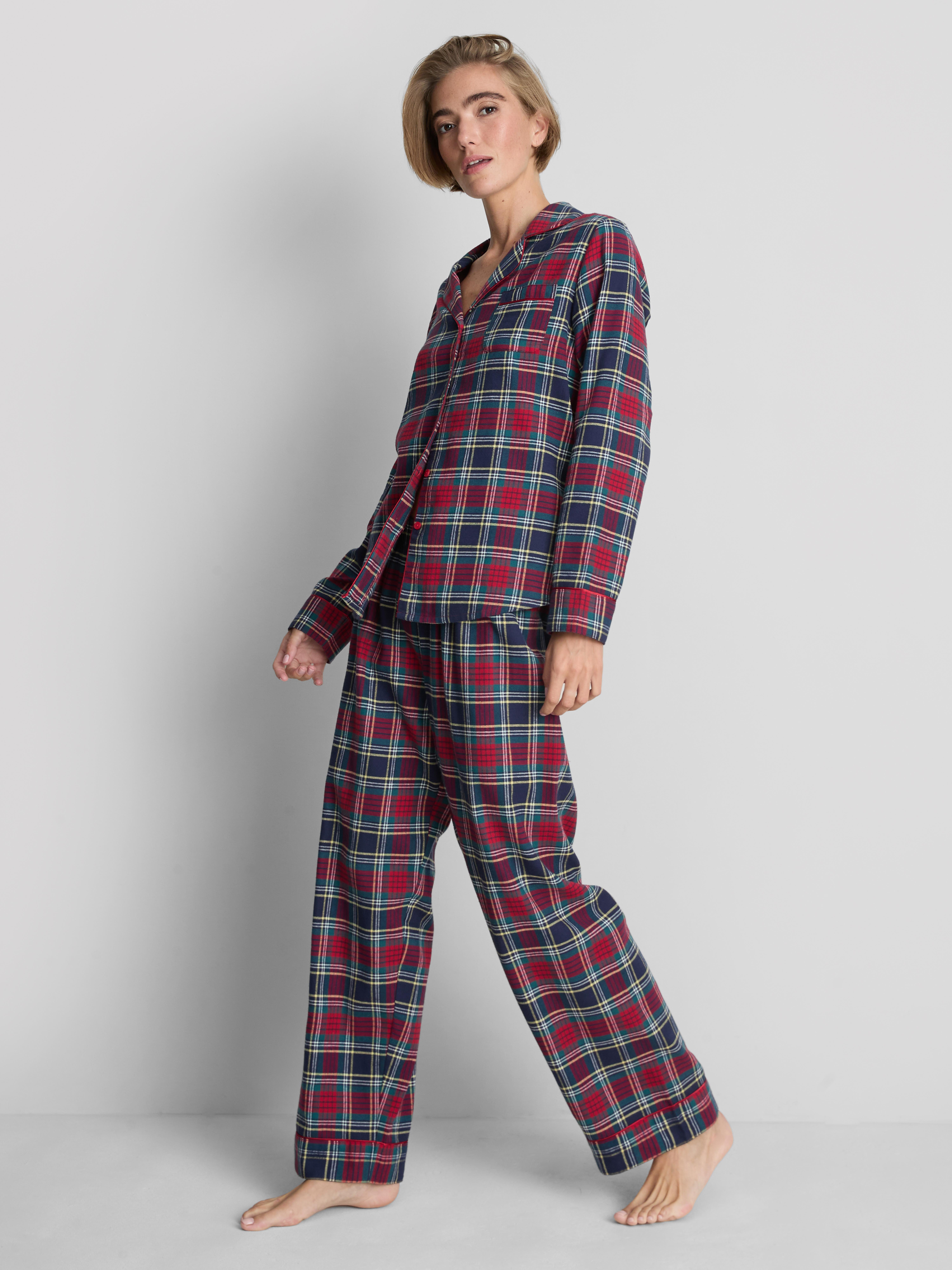 Pure Cotton Flannel Boyfriend Pajamas