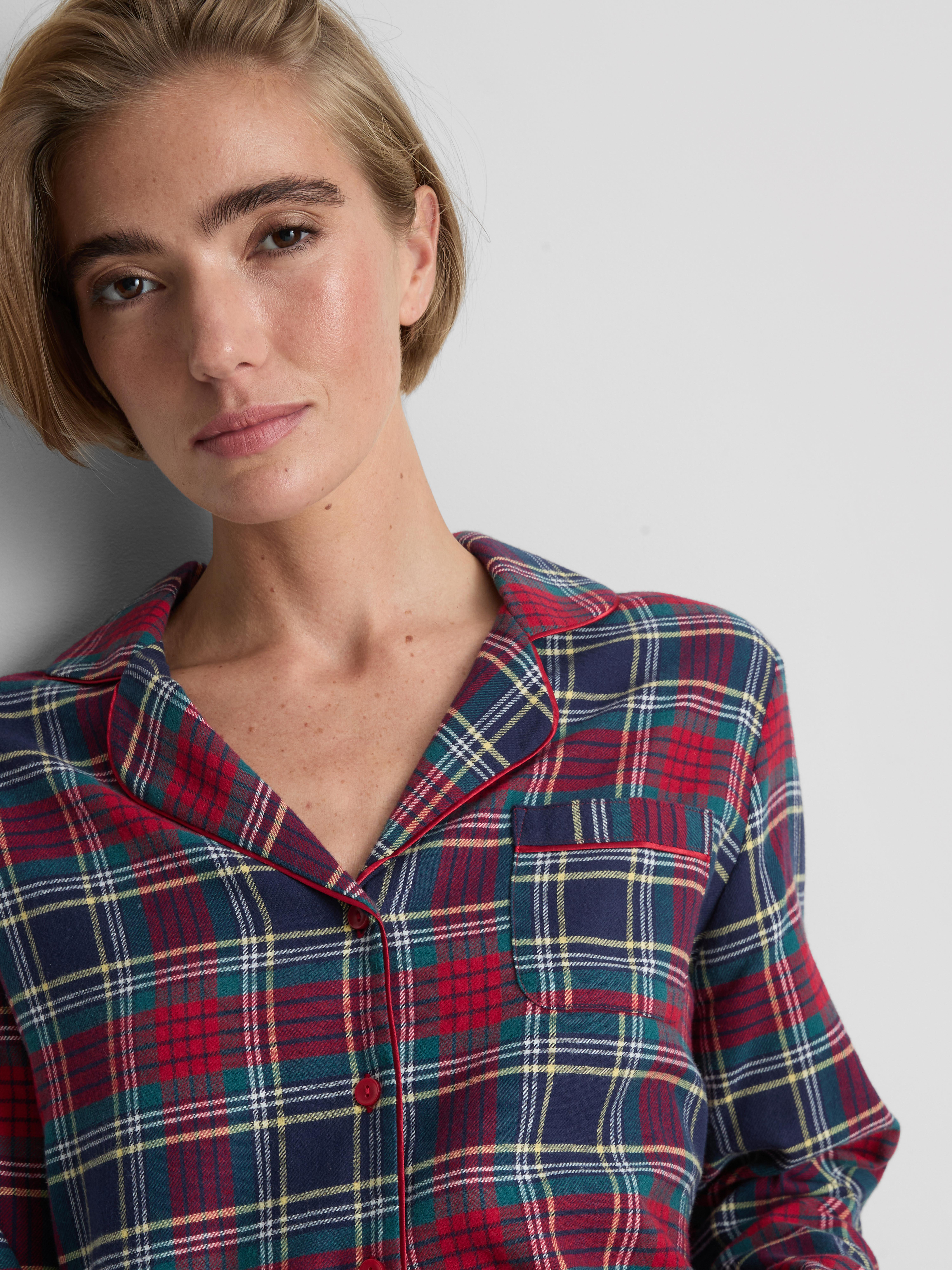 Pure Cotton Flannel Boyfriend Pajamas