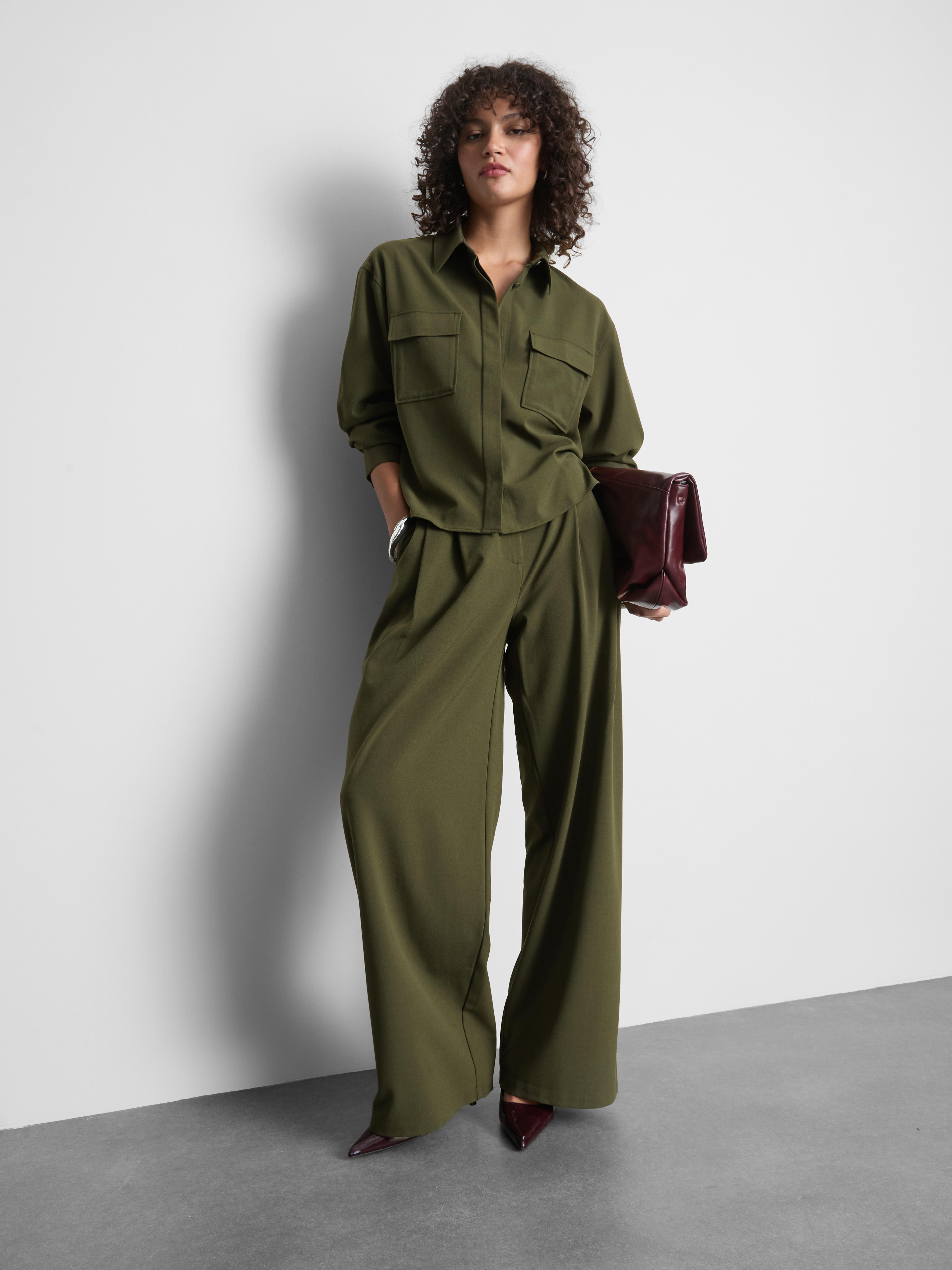 Marled Long Sleeve Utility Shirt