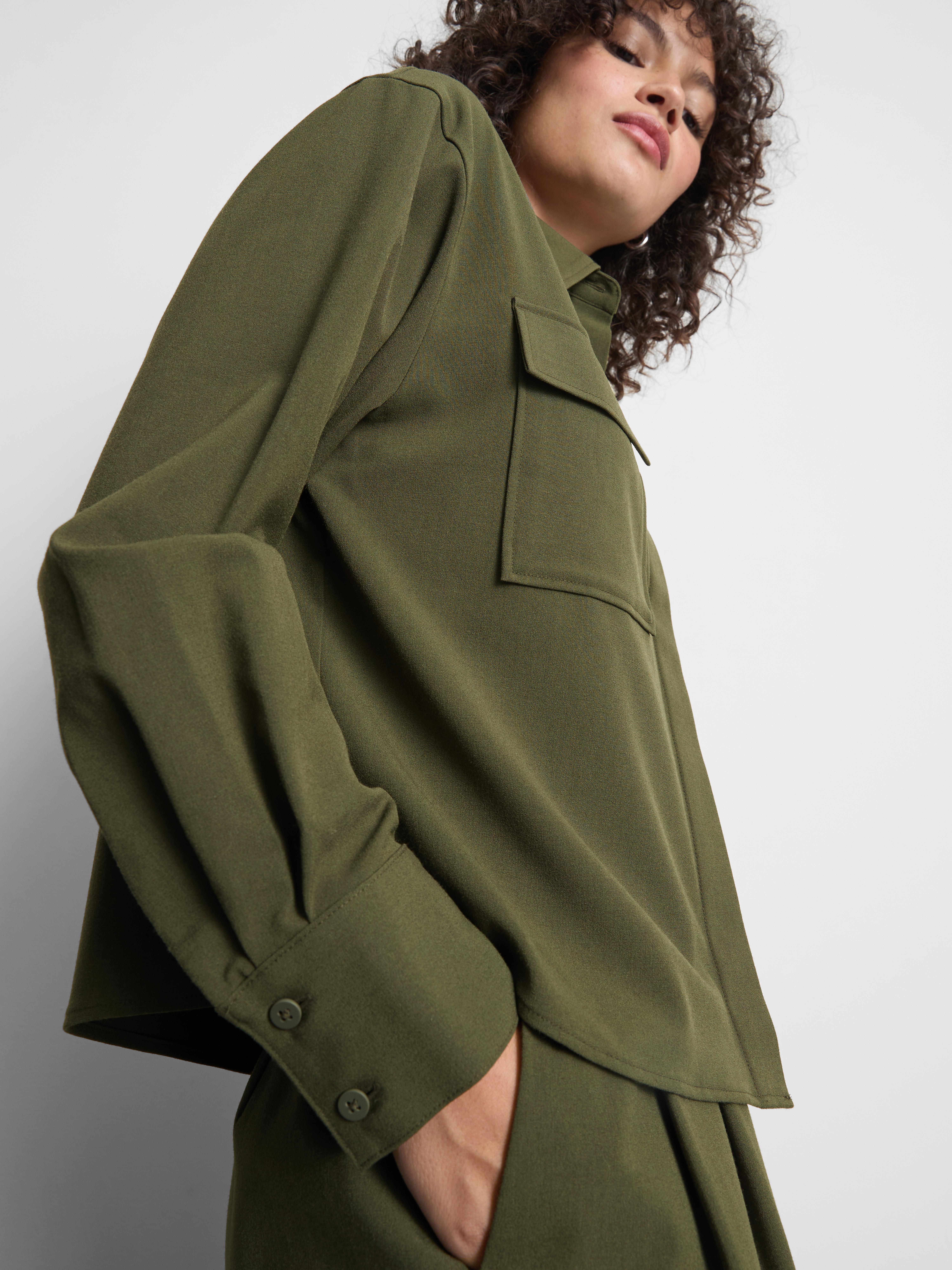 Marled Long Sleeve Utility Shirt