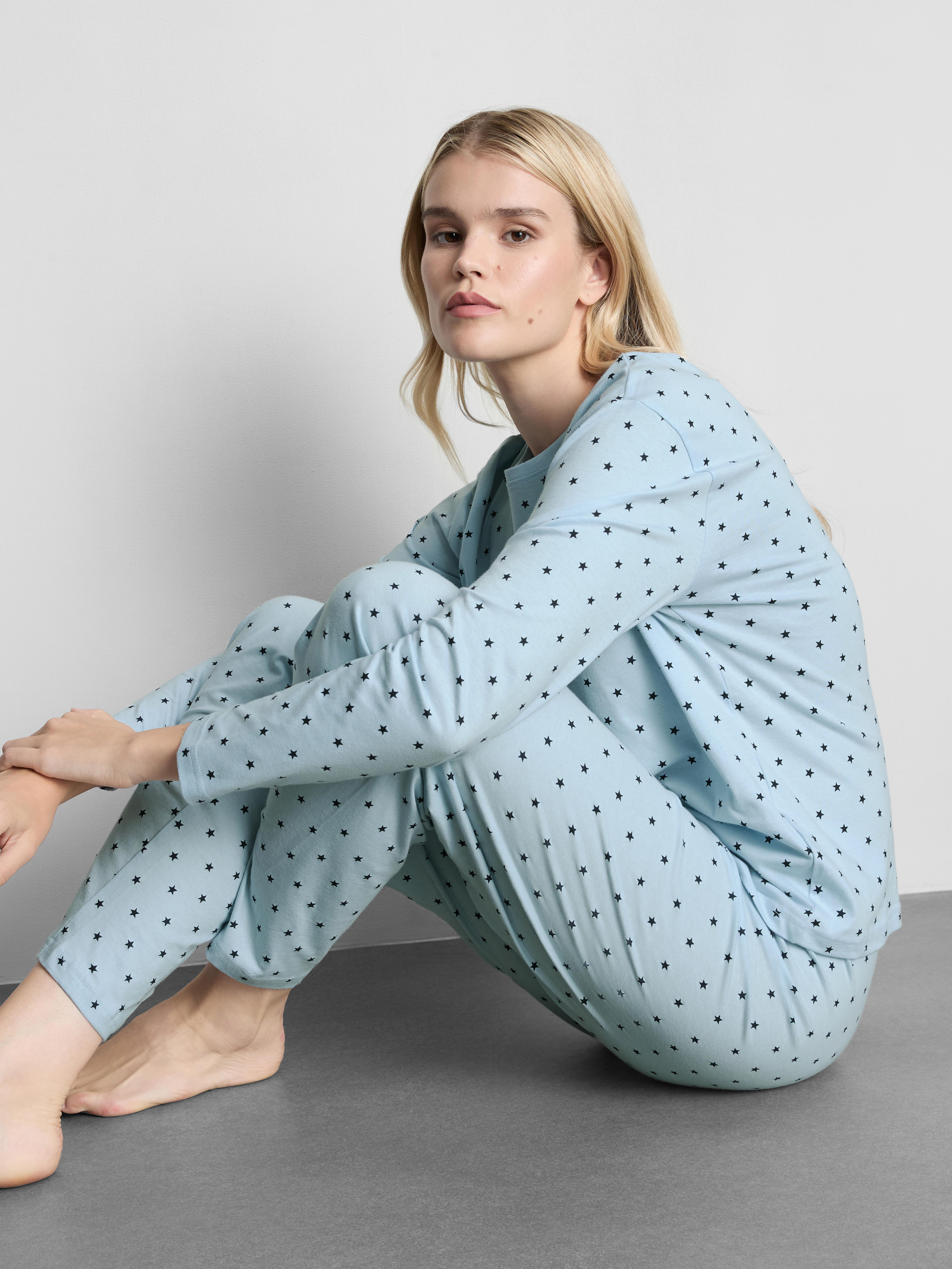 Pure Cotton Star Print Long Sleeve Pajamas