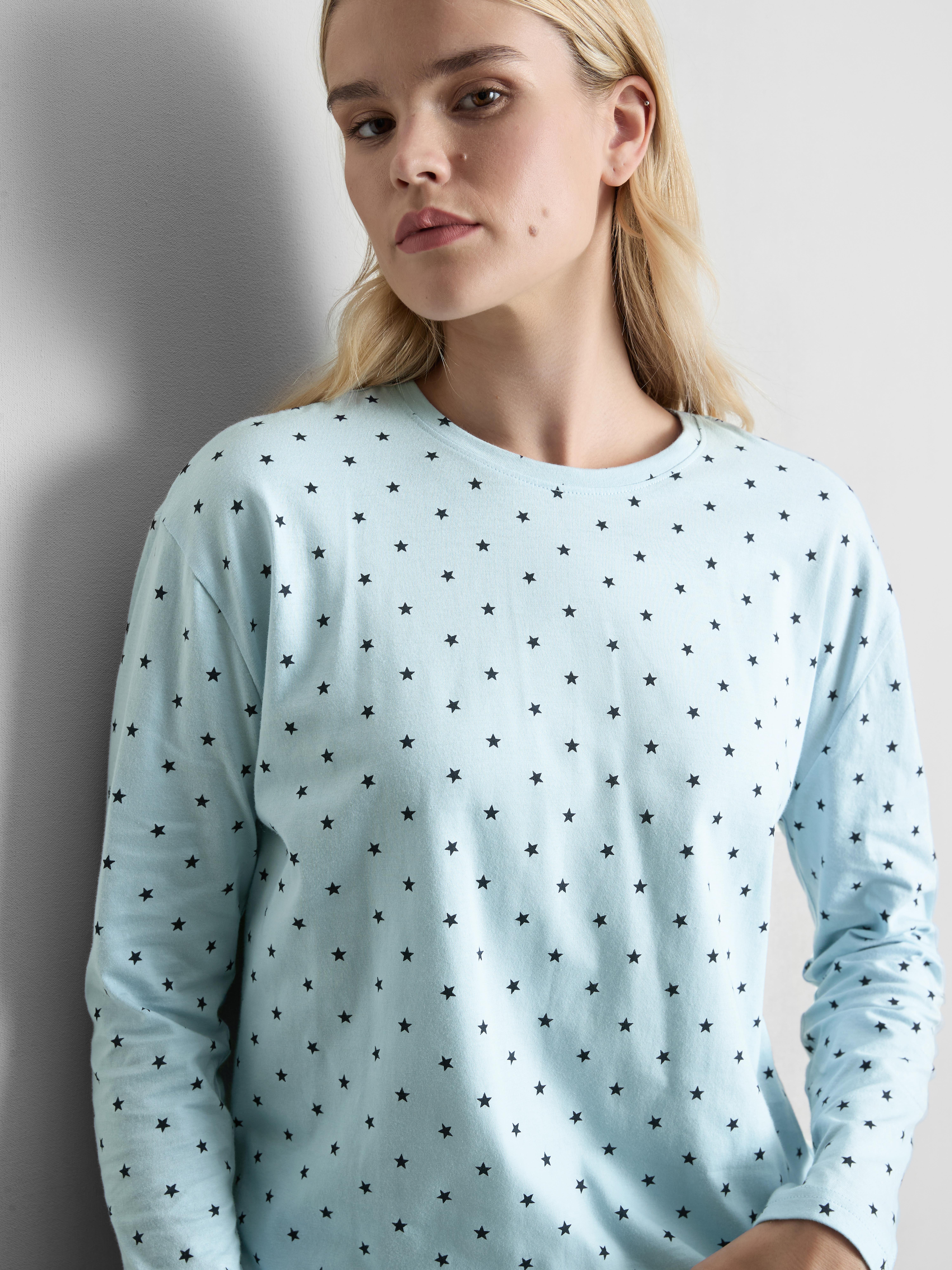 Pure Cotton Star Print Long Sleeve Pajamas