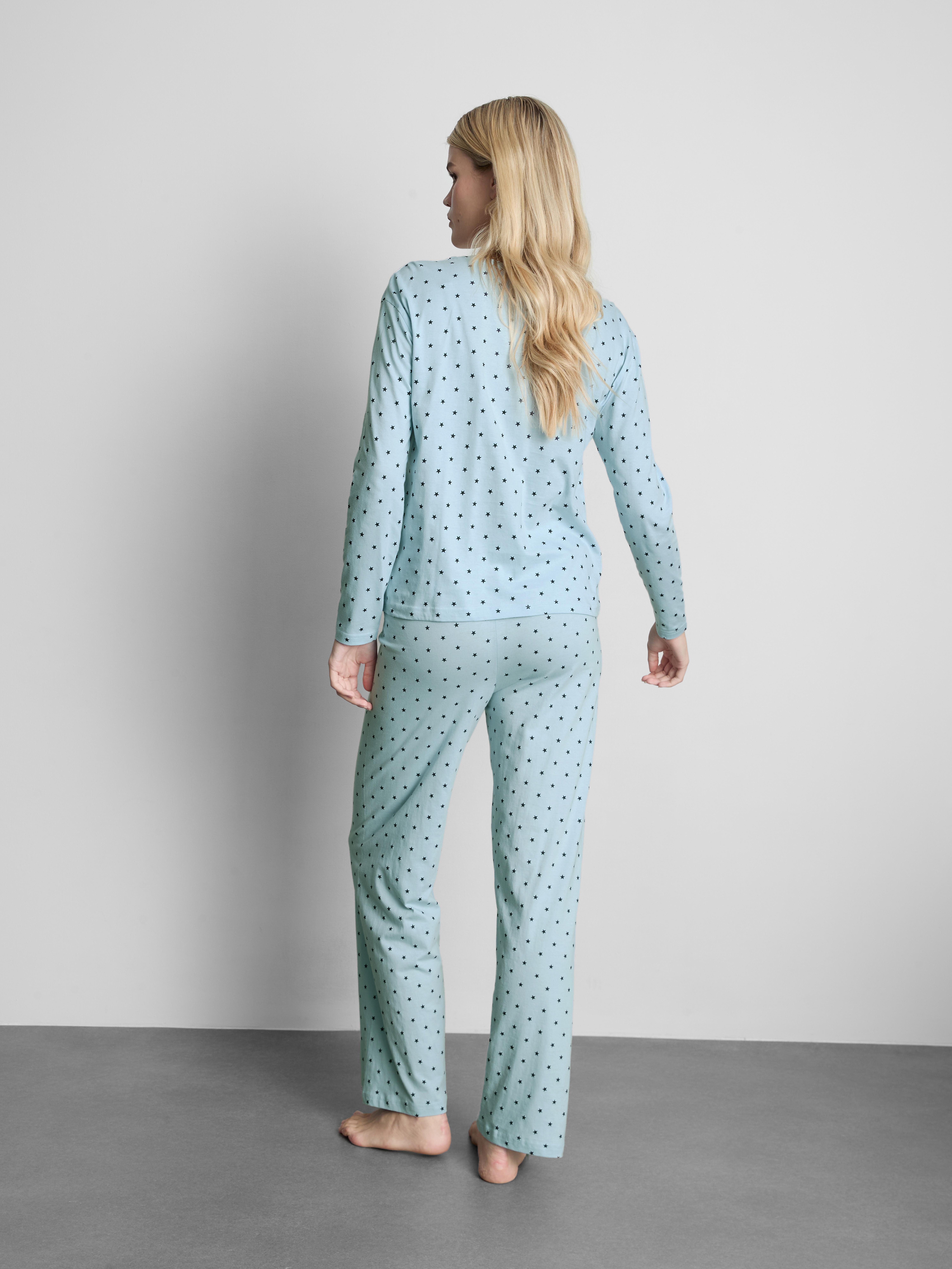 Pure Cotton Star Print Long Sleeve Pajamas