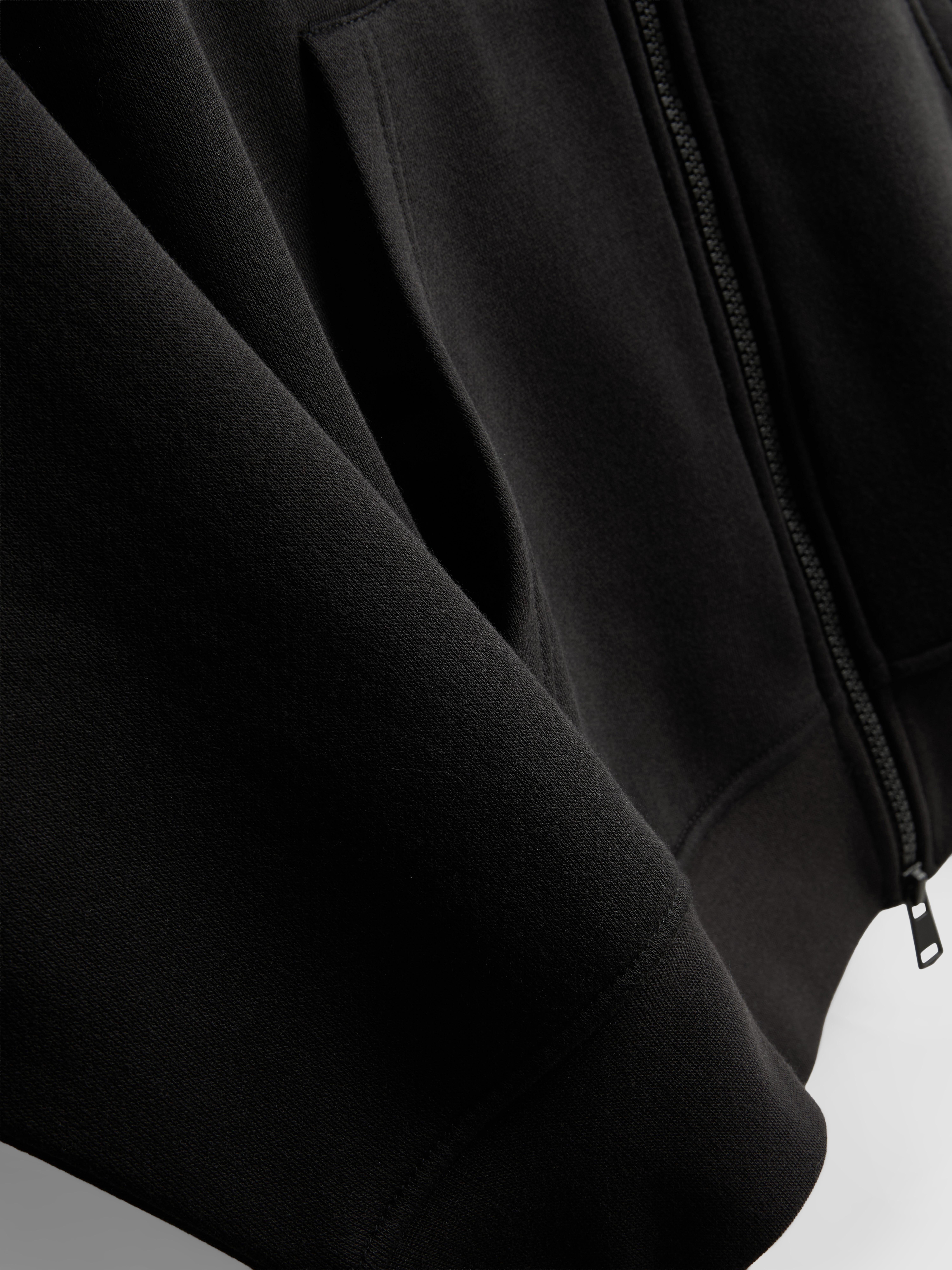 Embroidered Zip-Up Lounge Hoodie