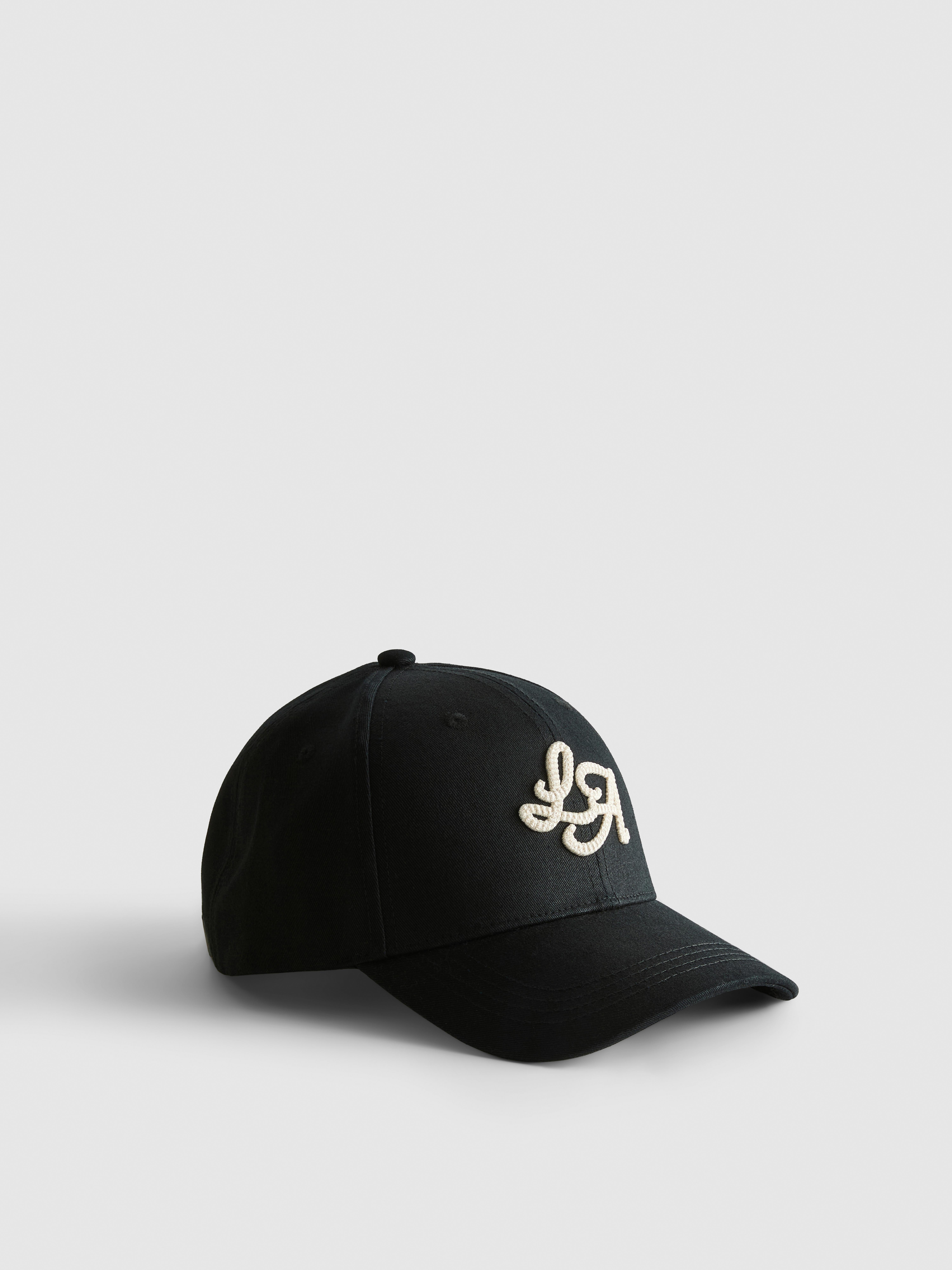 Men's Black LA Embroidered Baseball Cap | Primark