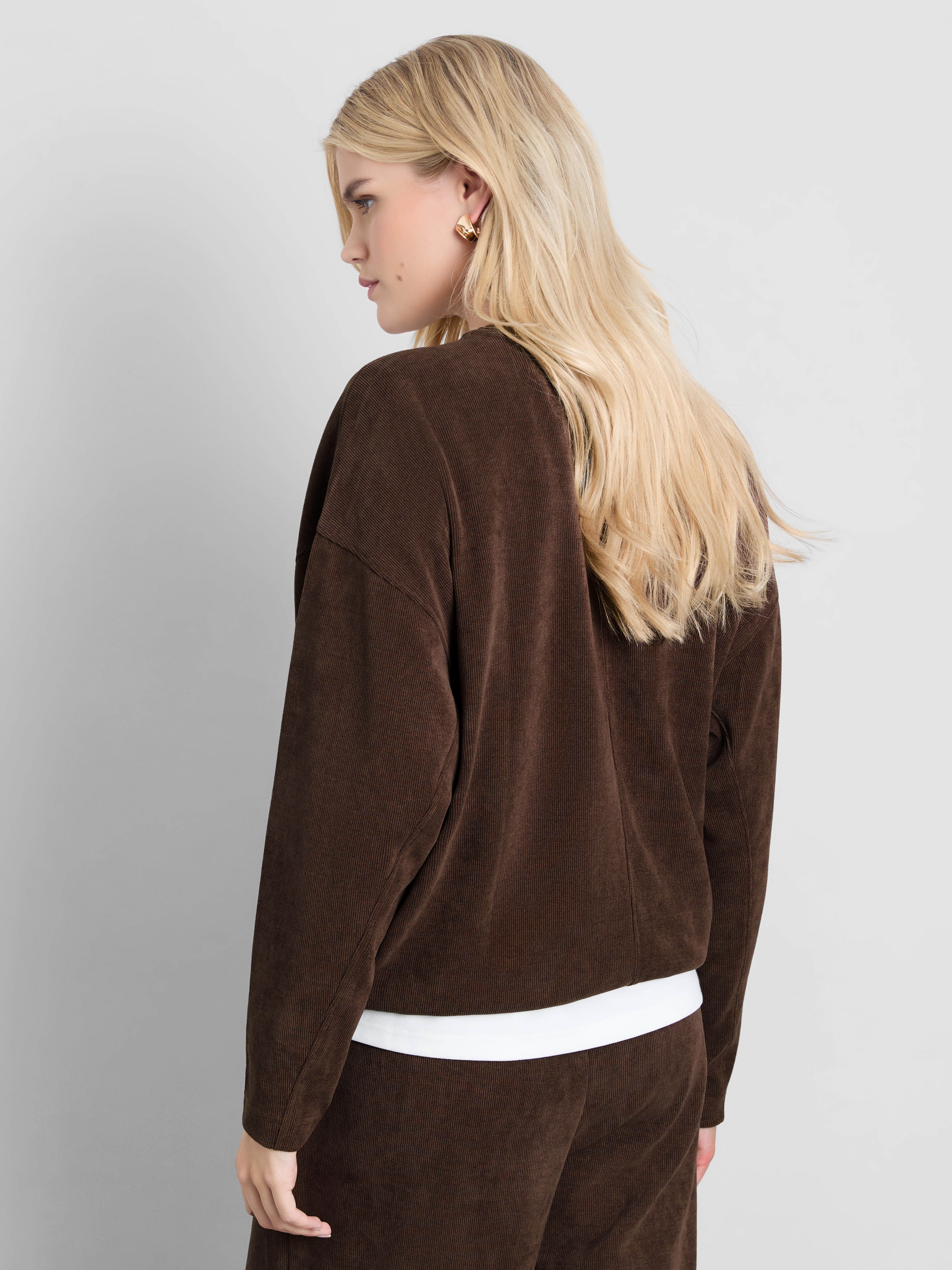 Relaxed Ribbed Sweatshirt