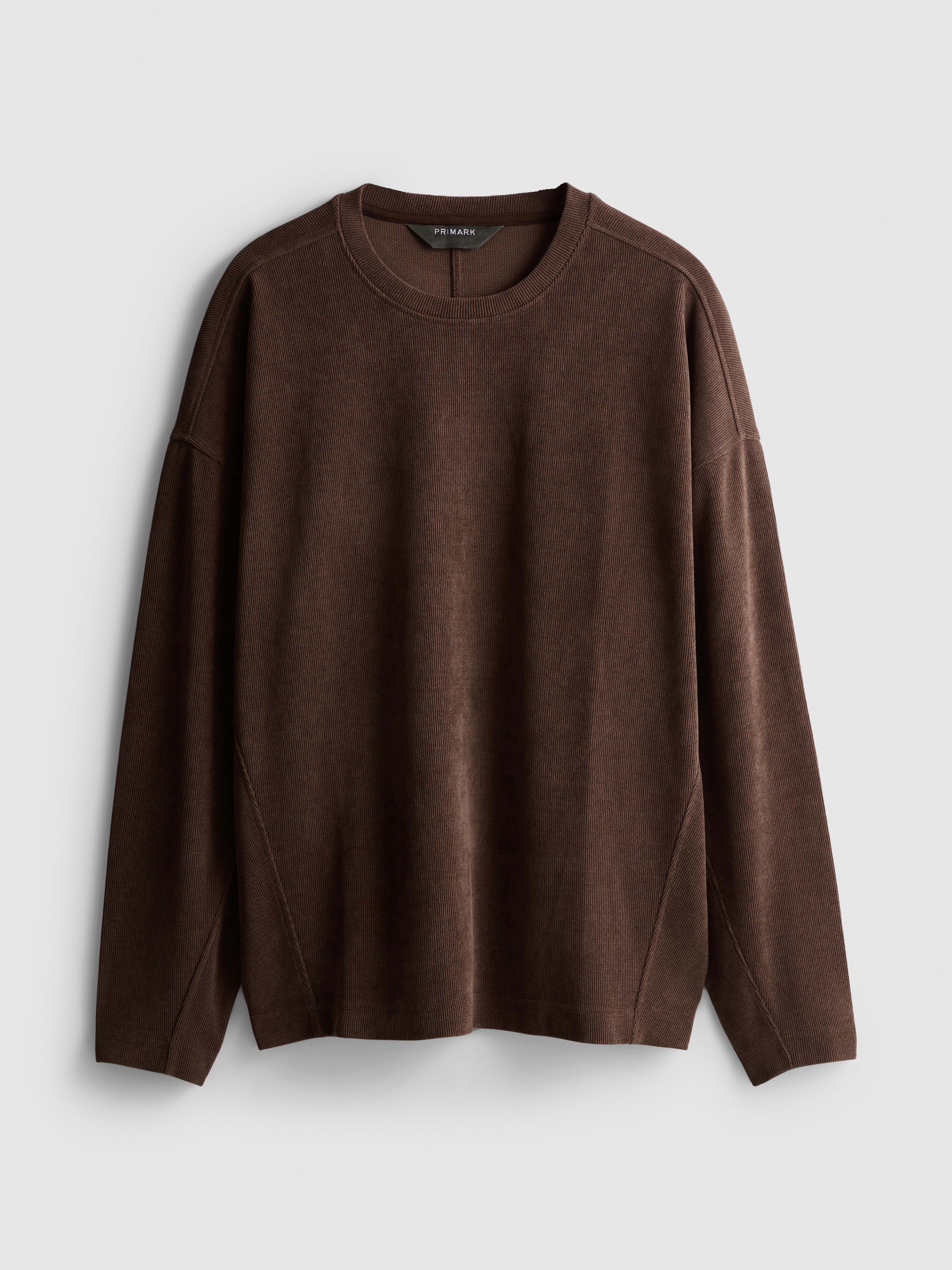 Relaxed Ribbed Sweatshirt