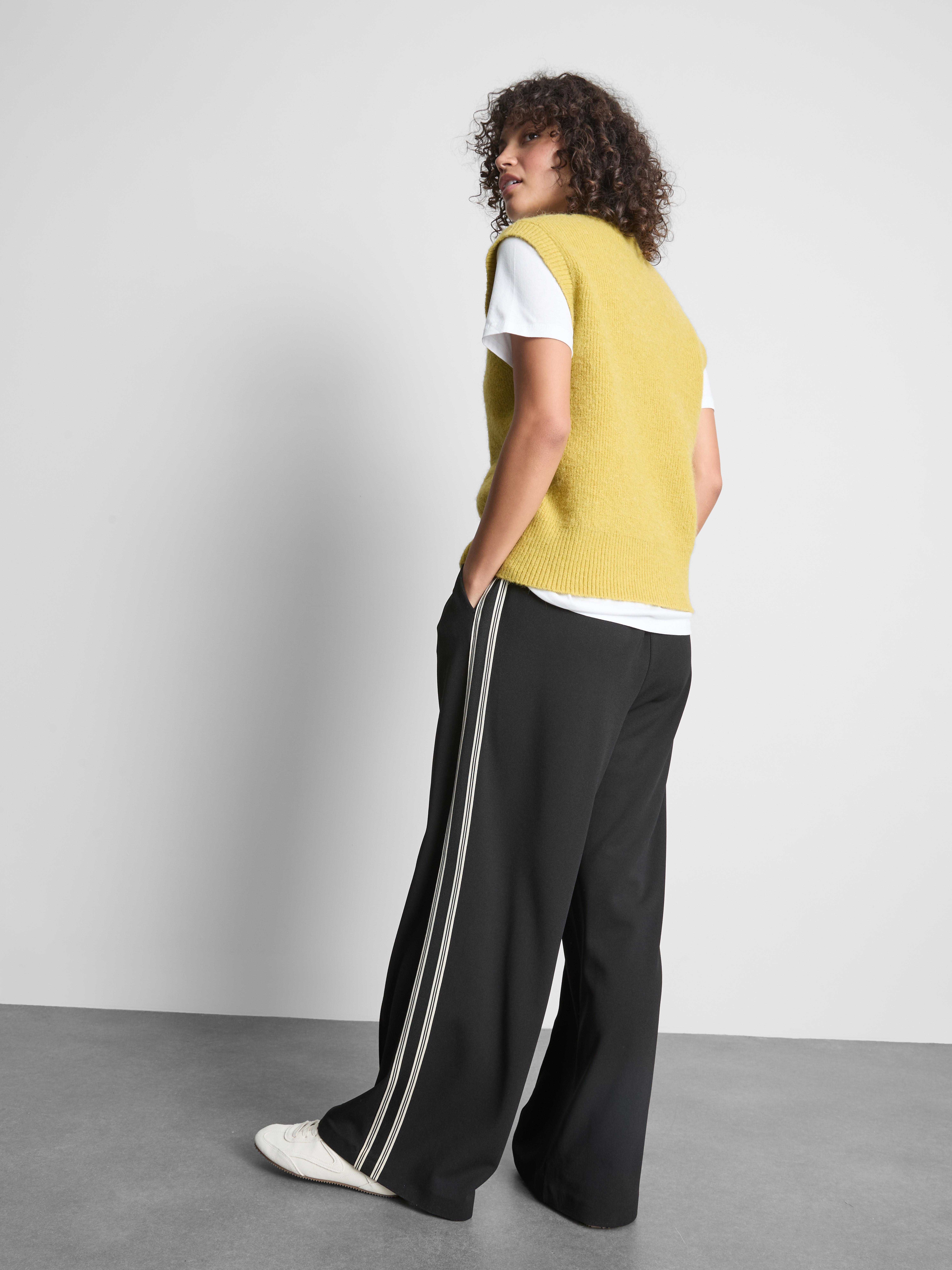 Wide Leg Side Stripe Joggers