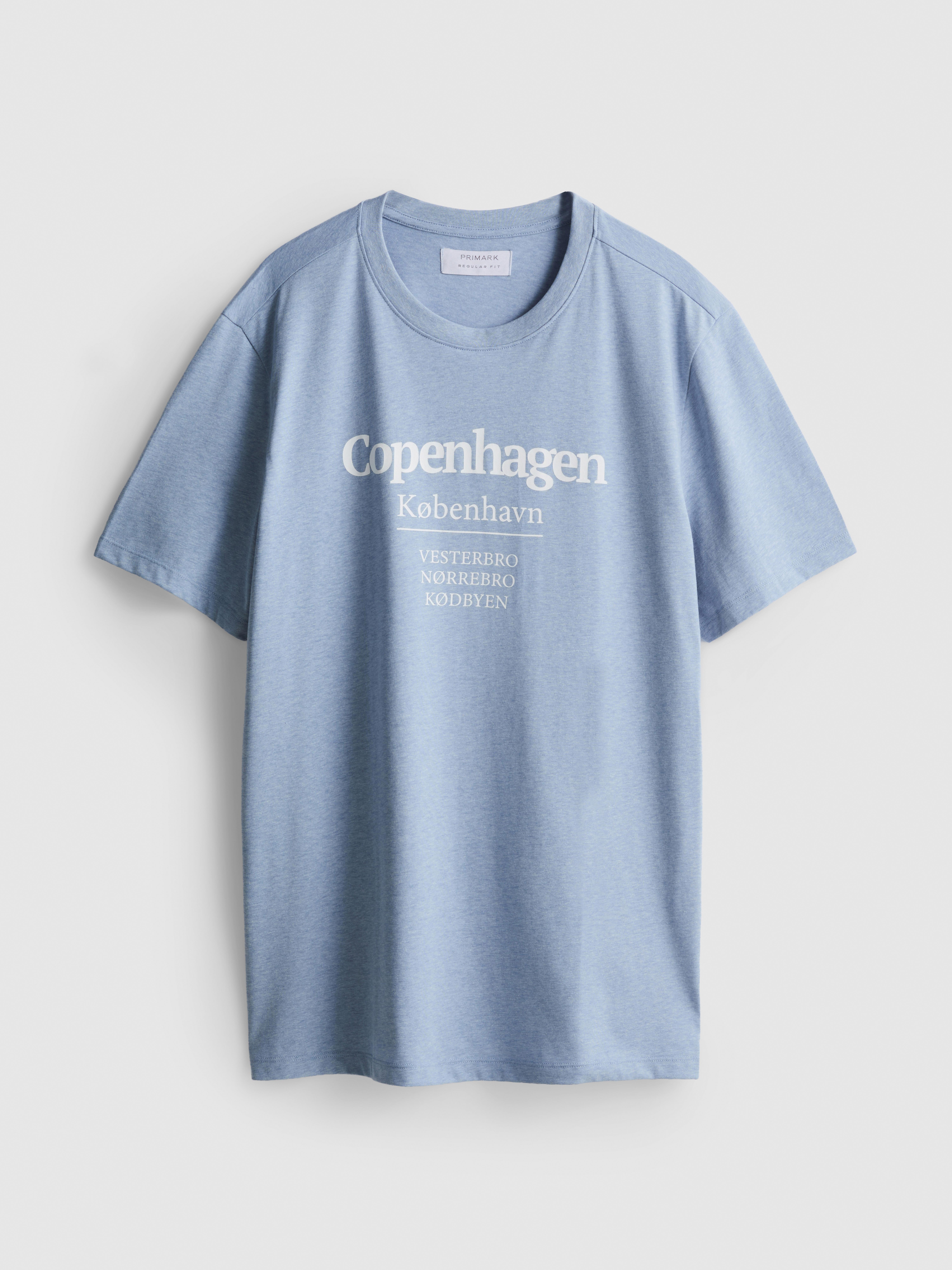 T-shirt z nadrukiem Kopenhaga z czystej bawełny