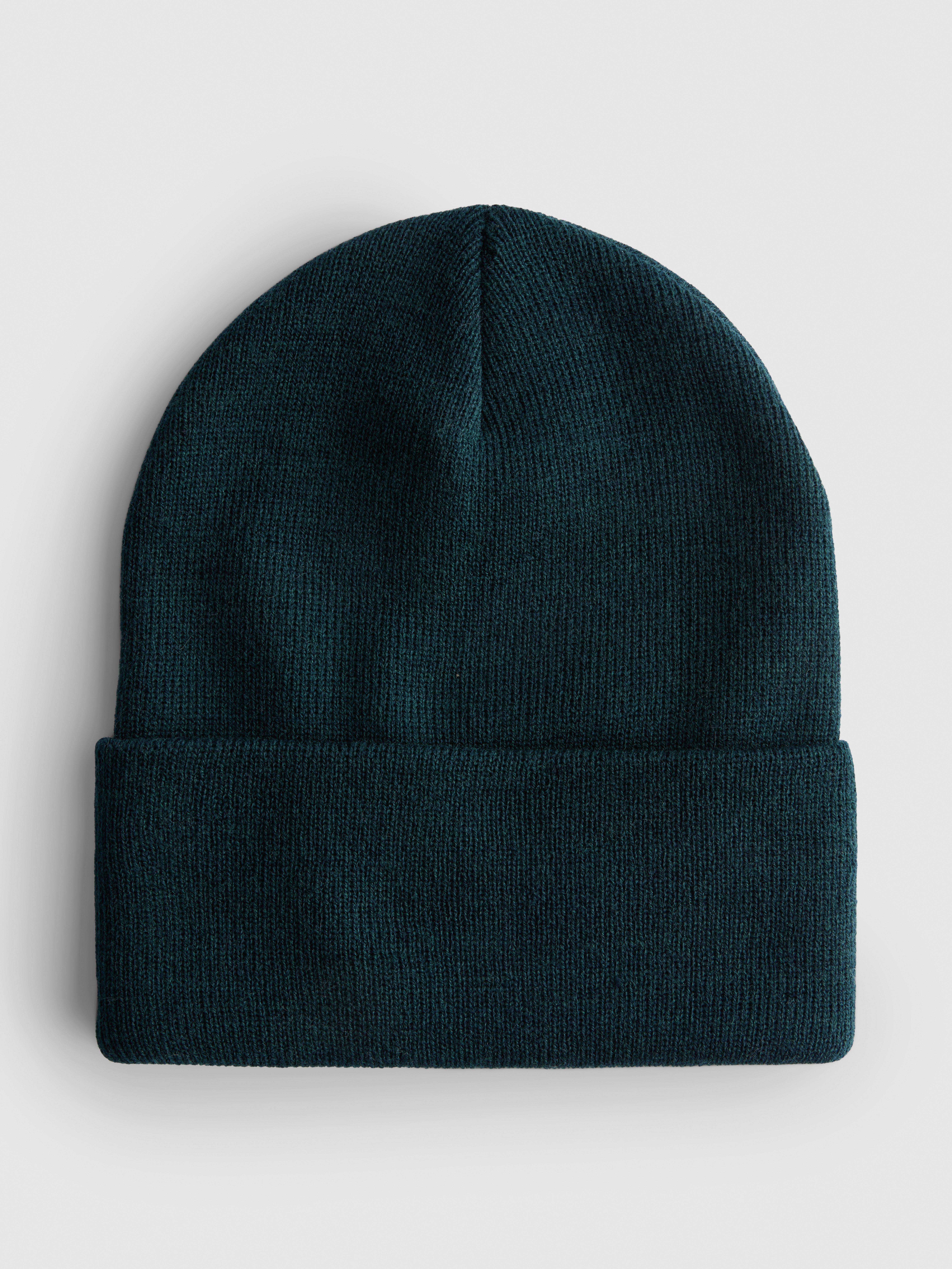 Gorro de punto con borde vuelto ancho