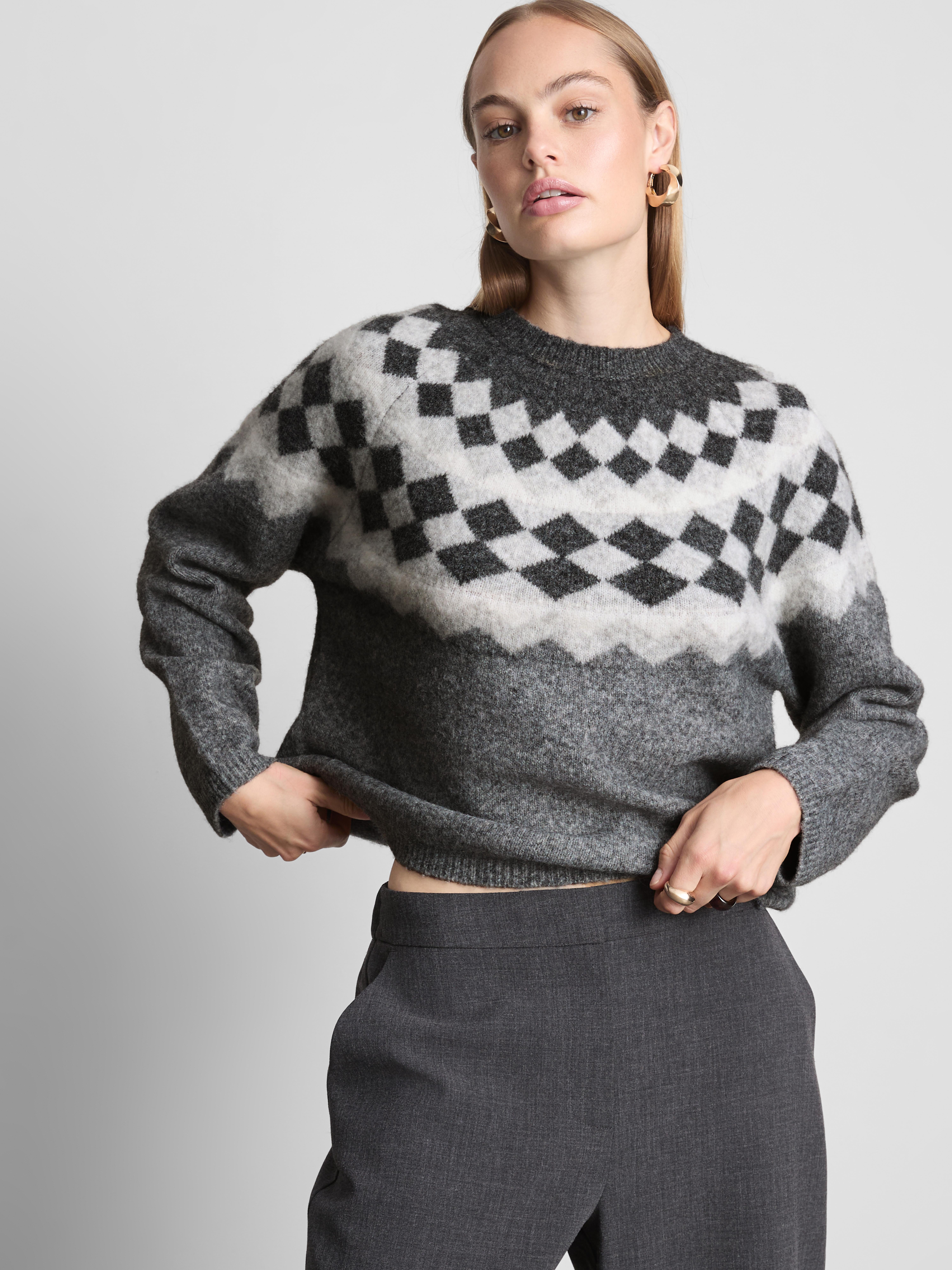 The Edit Wool Blend Fair Isle Sweater