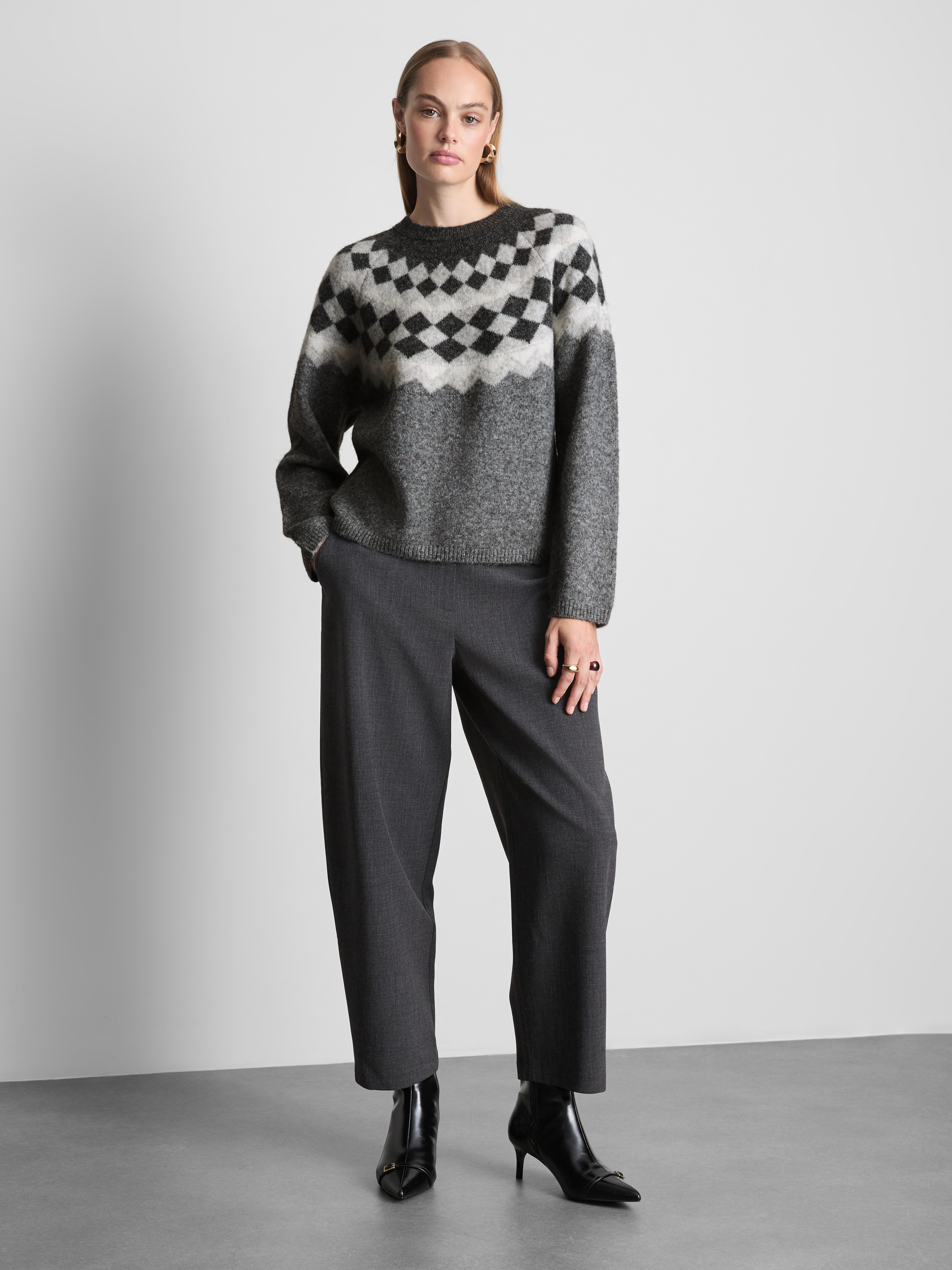 The Edit Wool Blend Fair Isle Sweater
