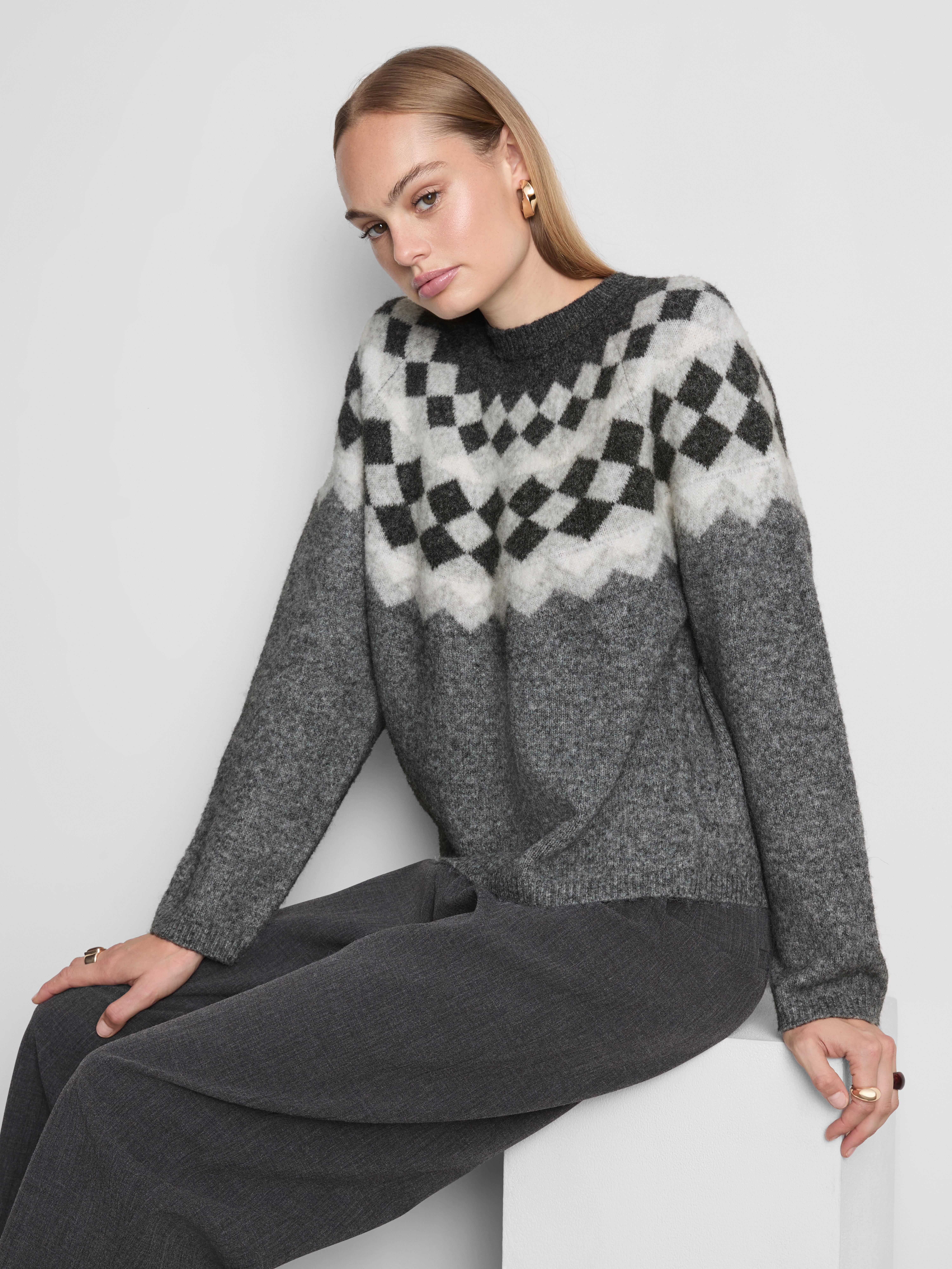 The Edit Wool Blend Fair Isle Sweater