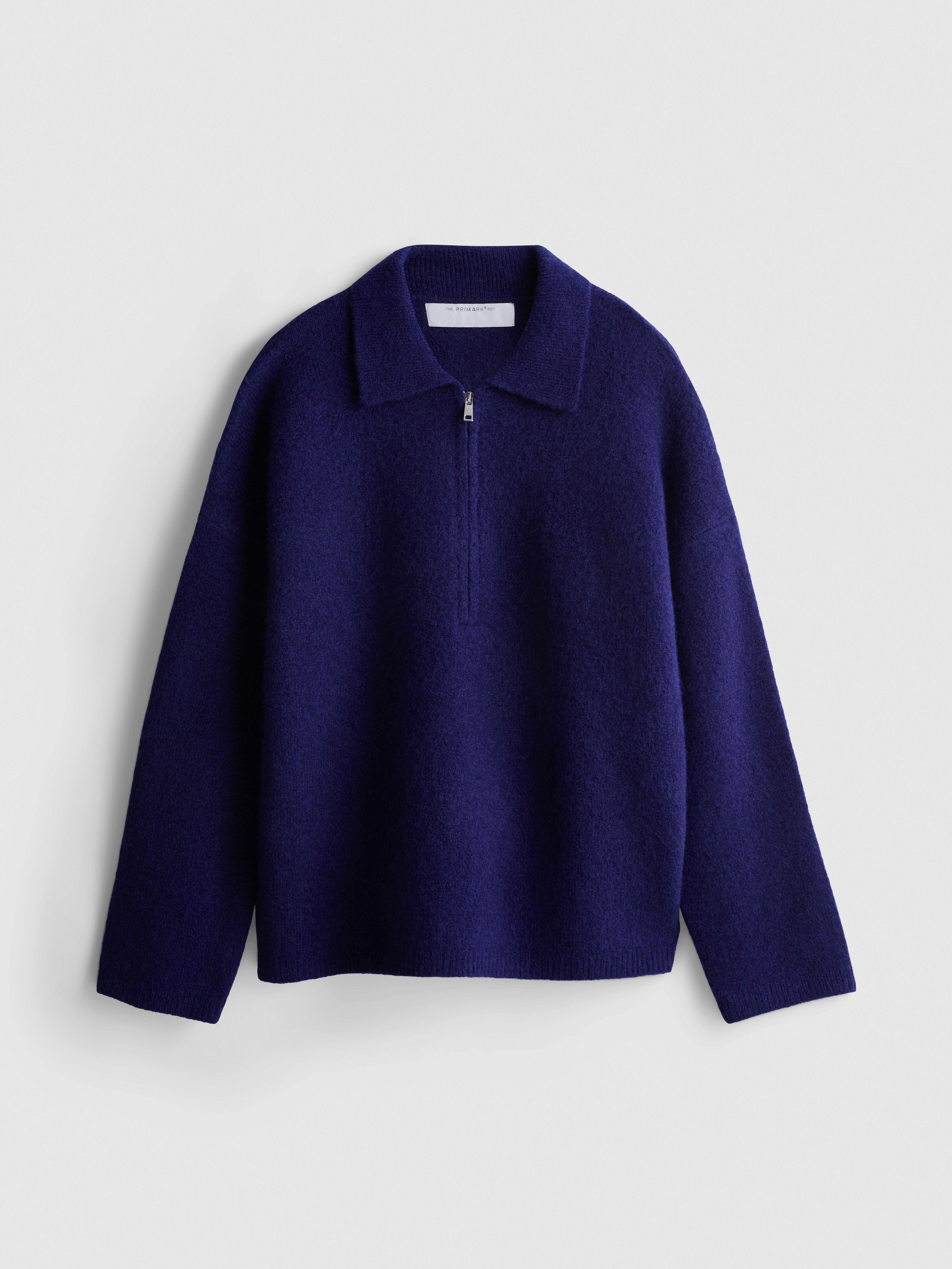 The Edit Wool-Blend Half-Zip Sweater