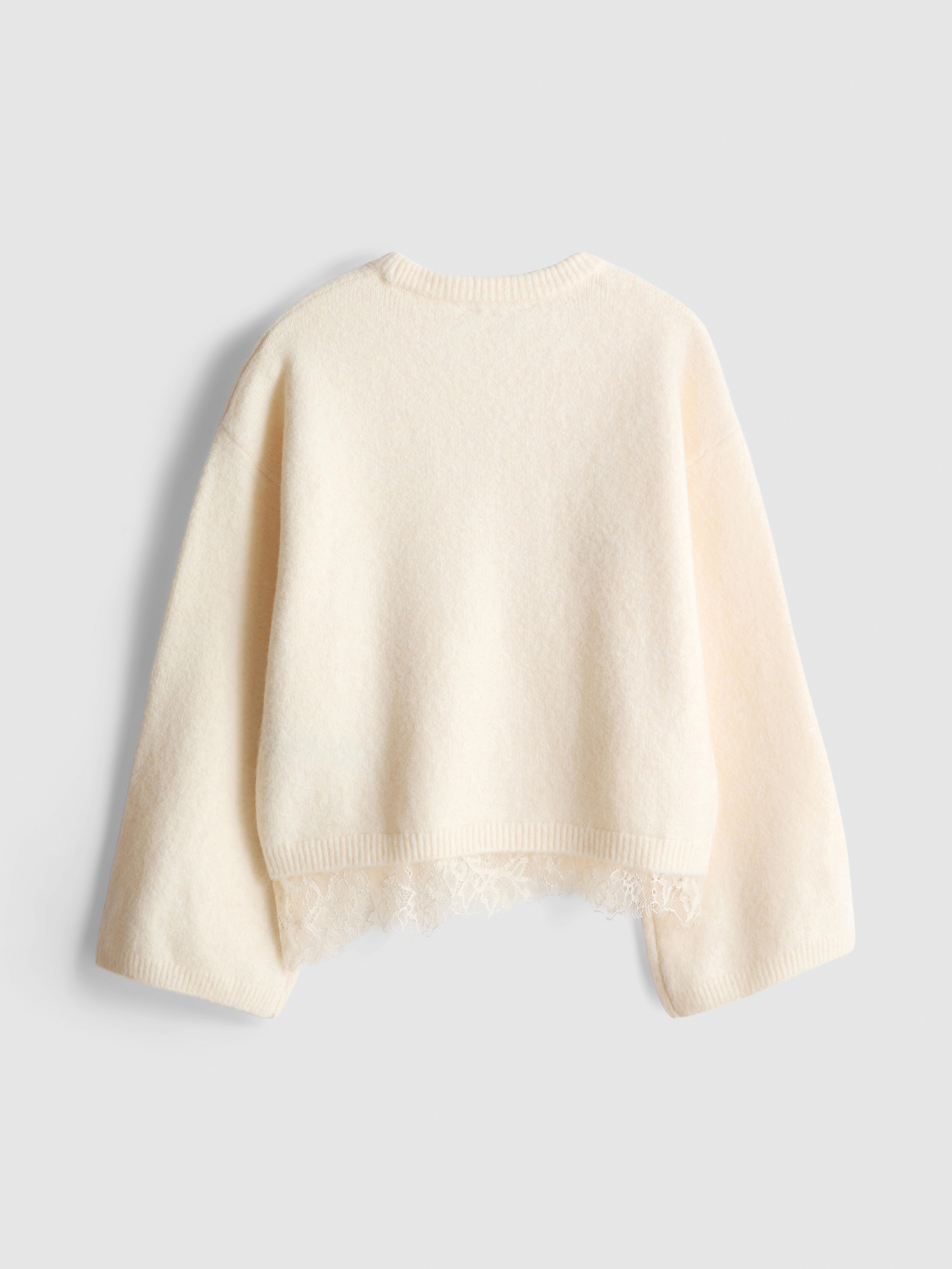 7-15yrs | Lace-Trim Sweater