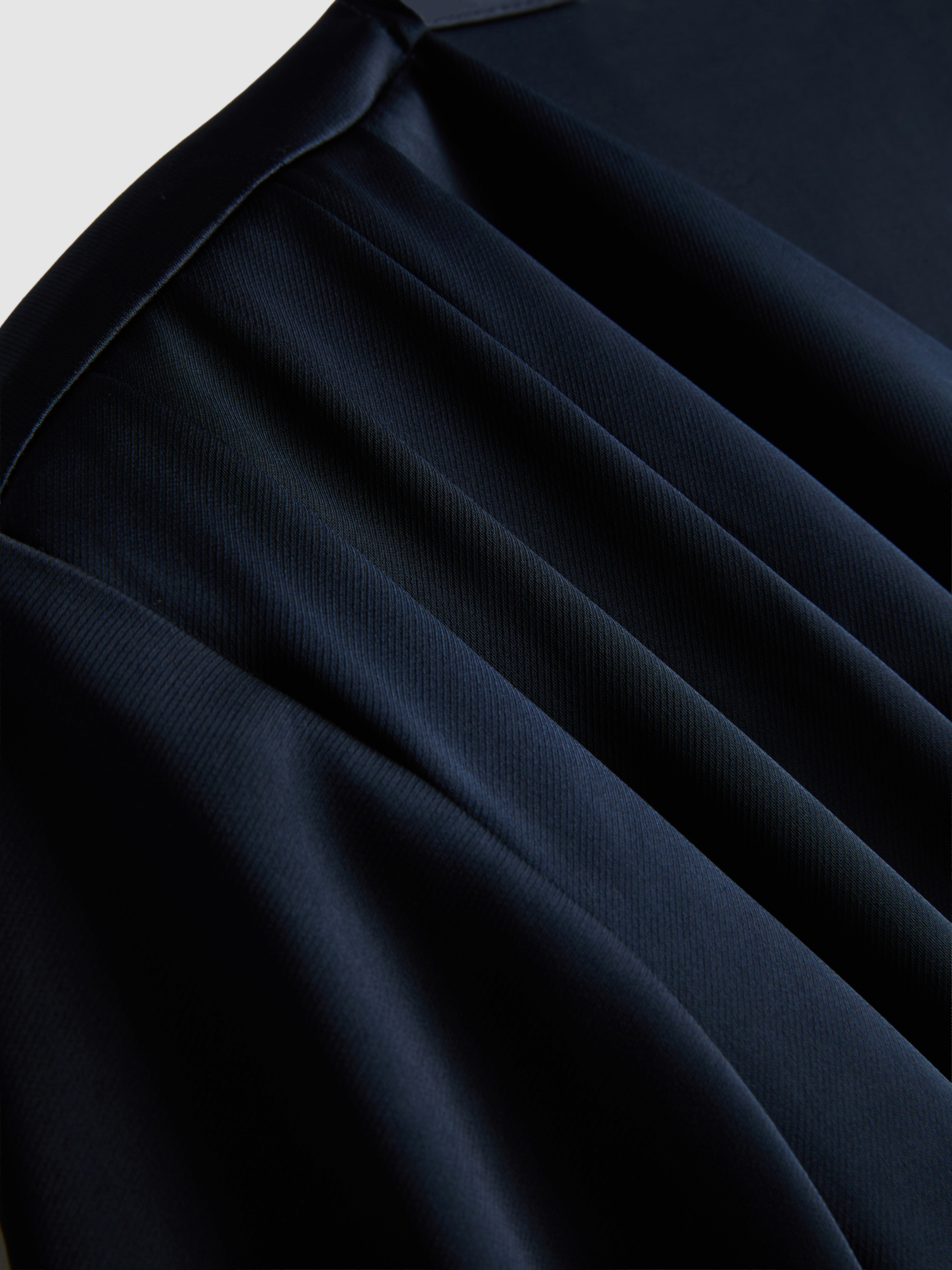 The Edit Satin Wrap Front Blouse