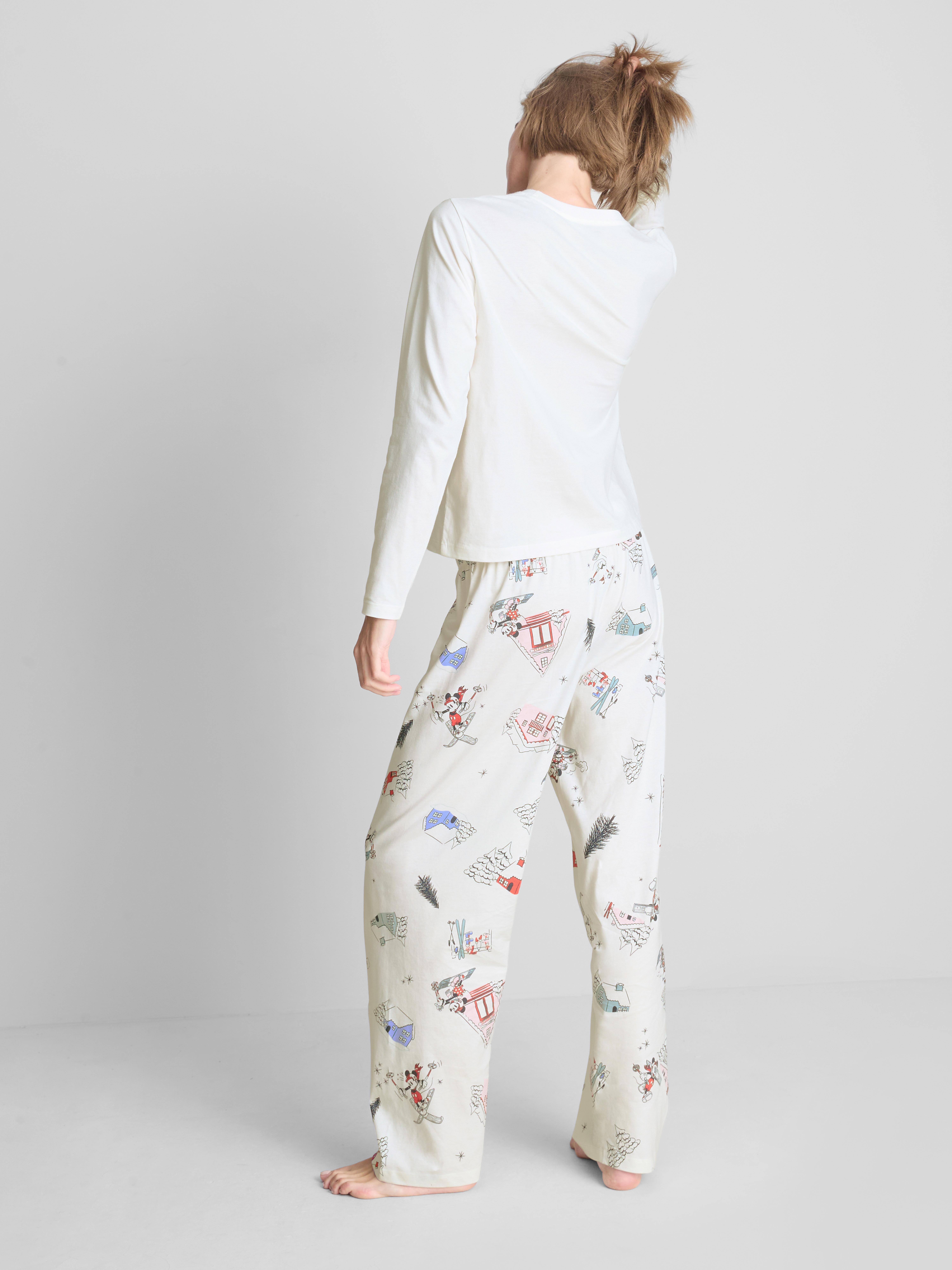 Disney’s Mickey Mouse Pure Cotton Ski Print Long Pajamas
