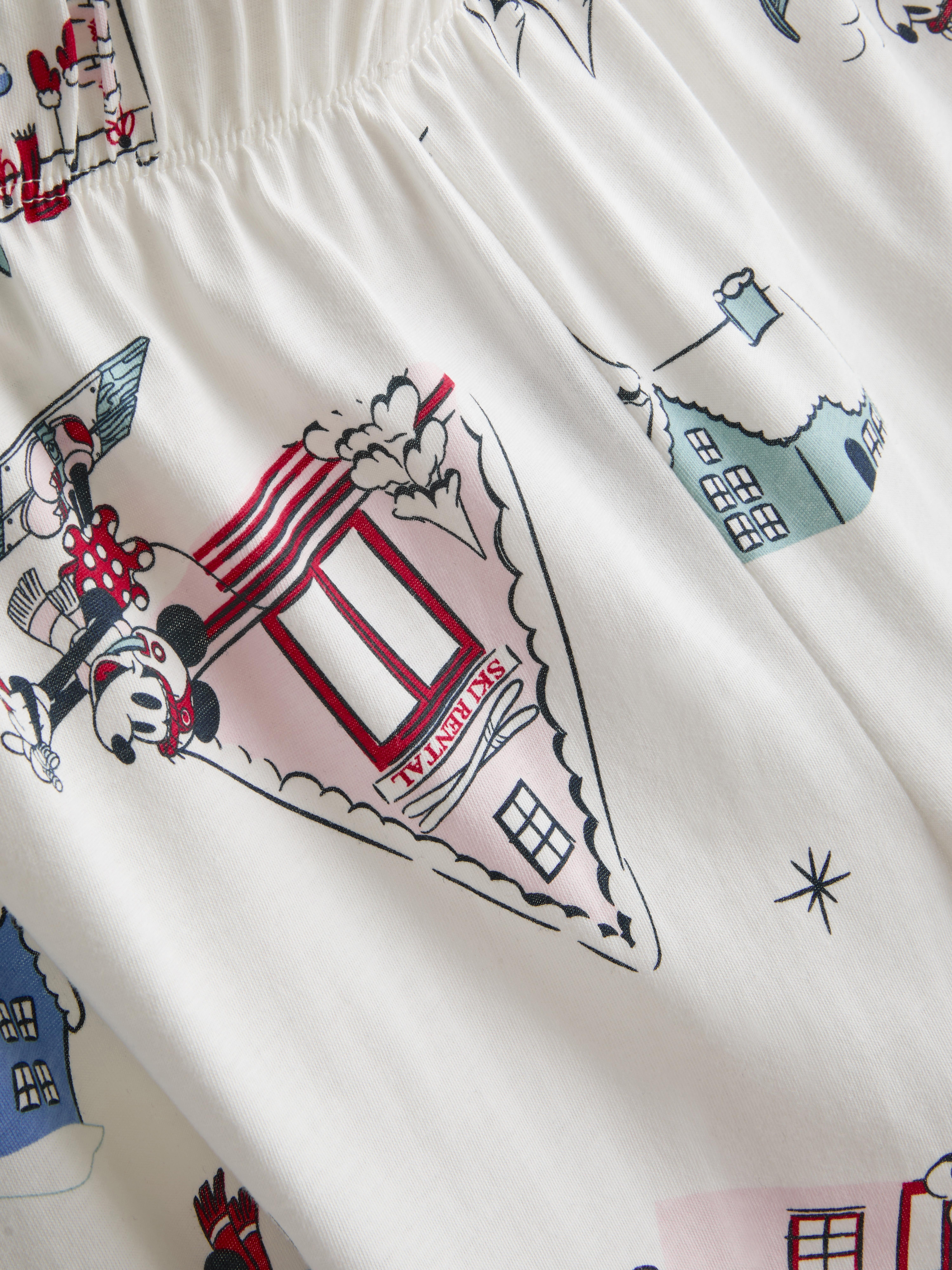 Disney’s Mickey Mouse Pure Cotton Ski Print Long Pajamas