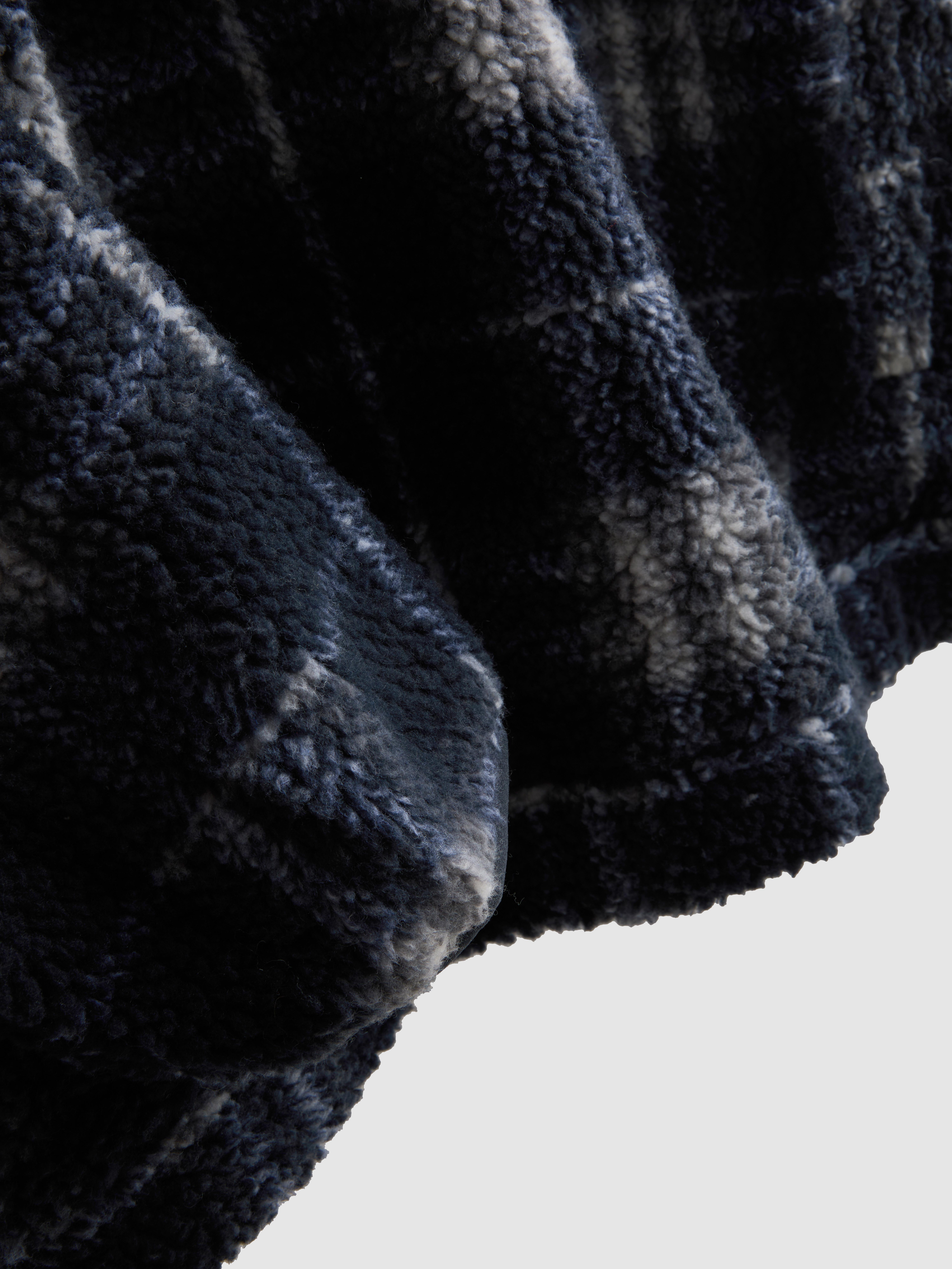 Check Half Zip Fleece Sweatshirt