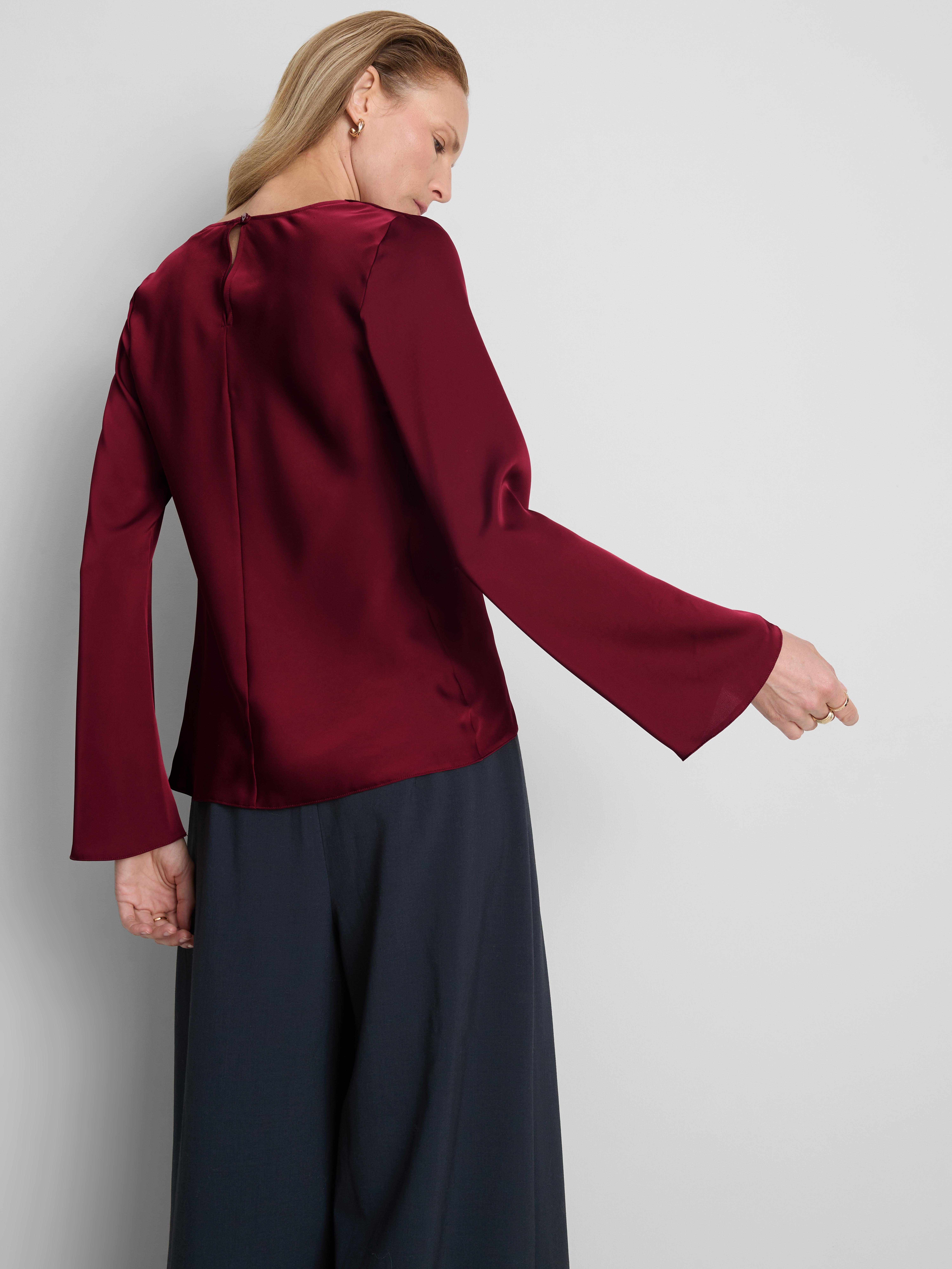 Satin Cowl Neck Blouse