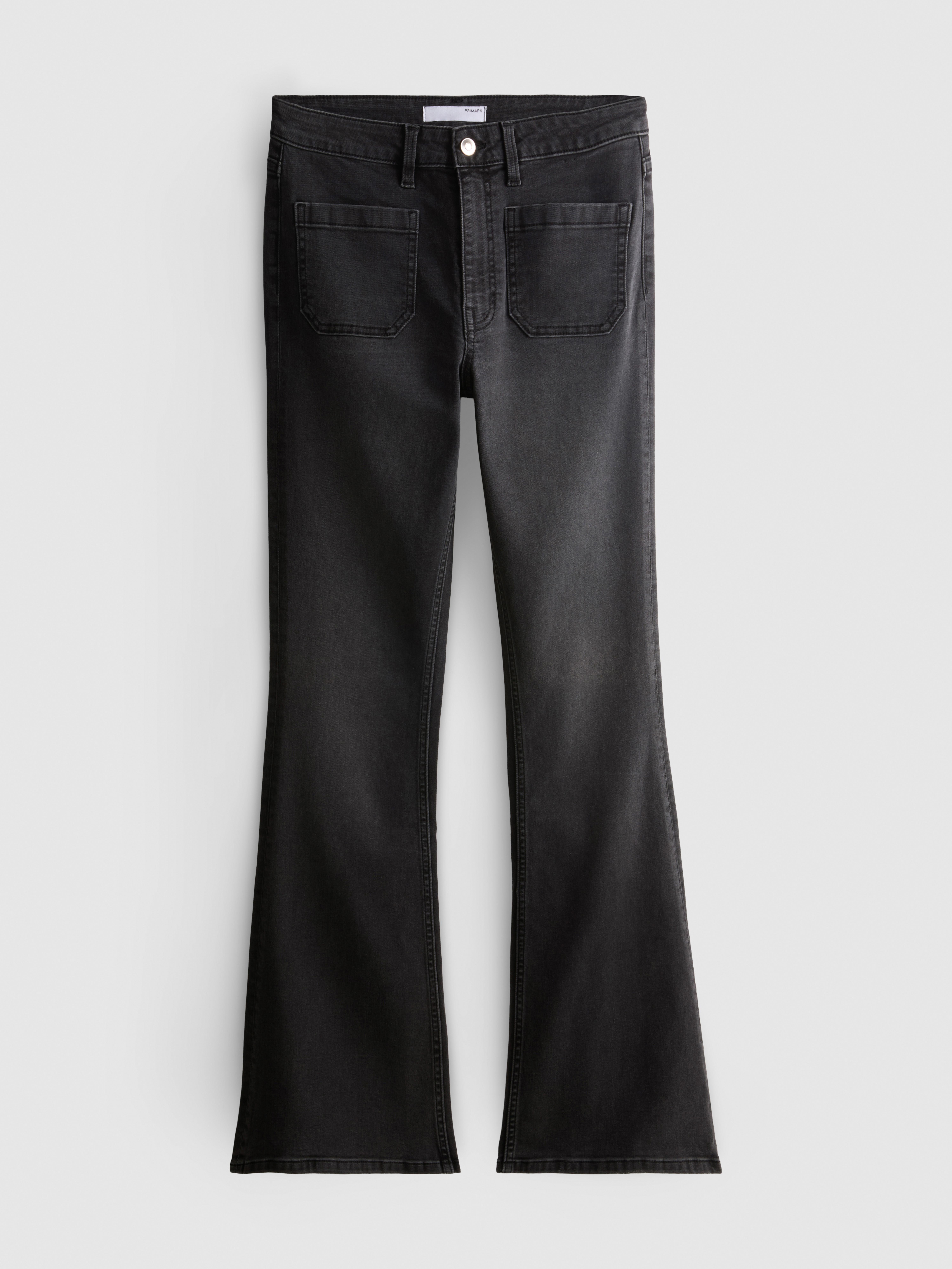 Cotton-Rich Denim Patch-Pocket Flared Jeans