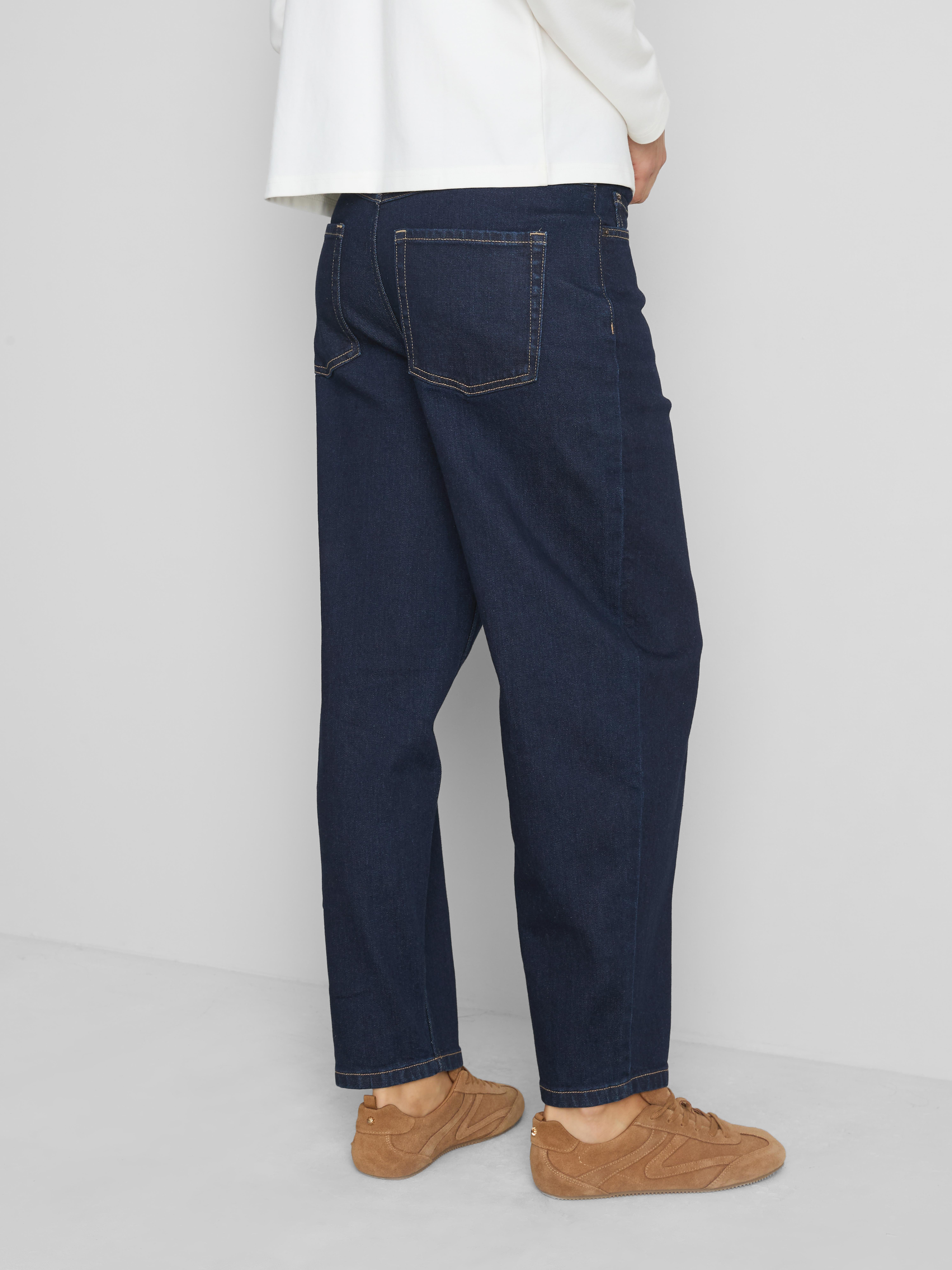 Cotton Rich Denim Tapered Straight Leg Jeans