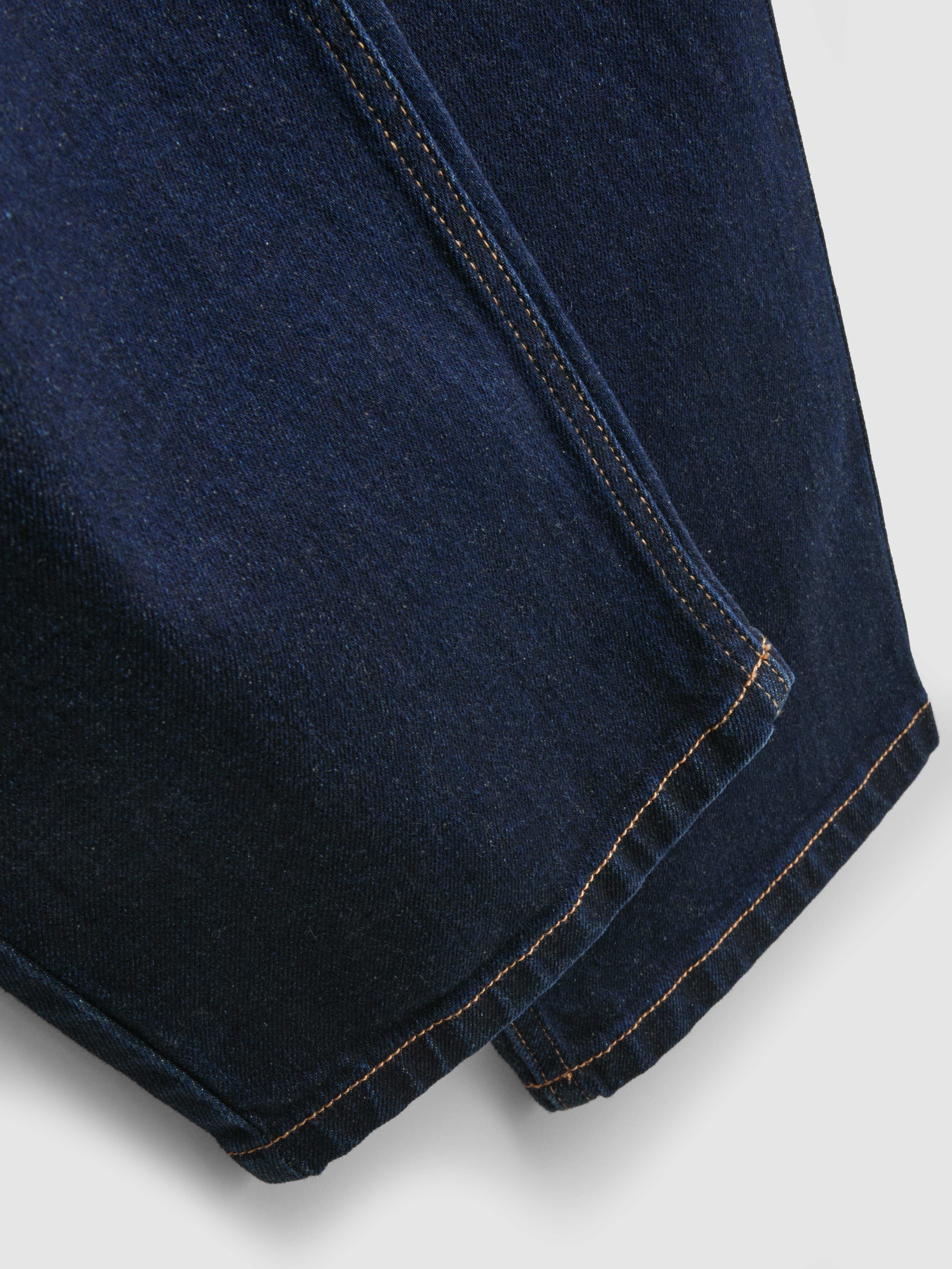 Cotton Rich Denim Tapered Straight Leg Jeans